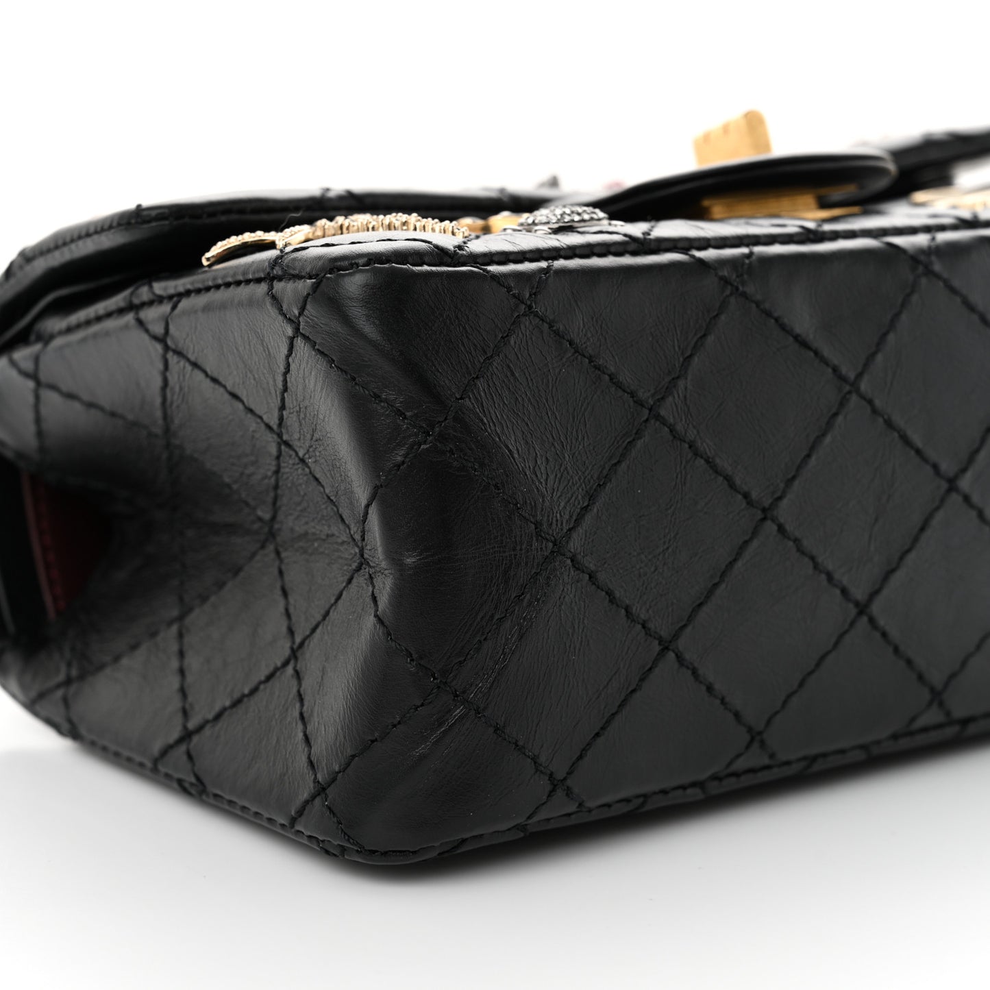 Aged Calfskin Lucky Charms 2.55 Reissue 224 Flap Black