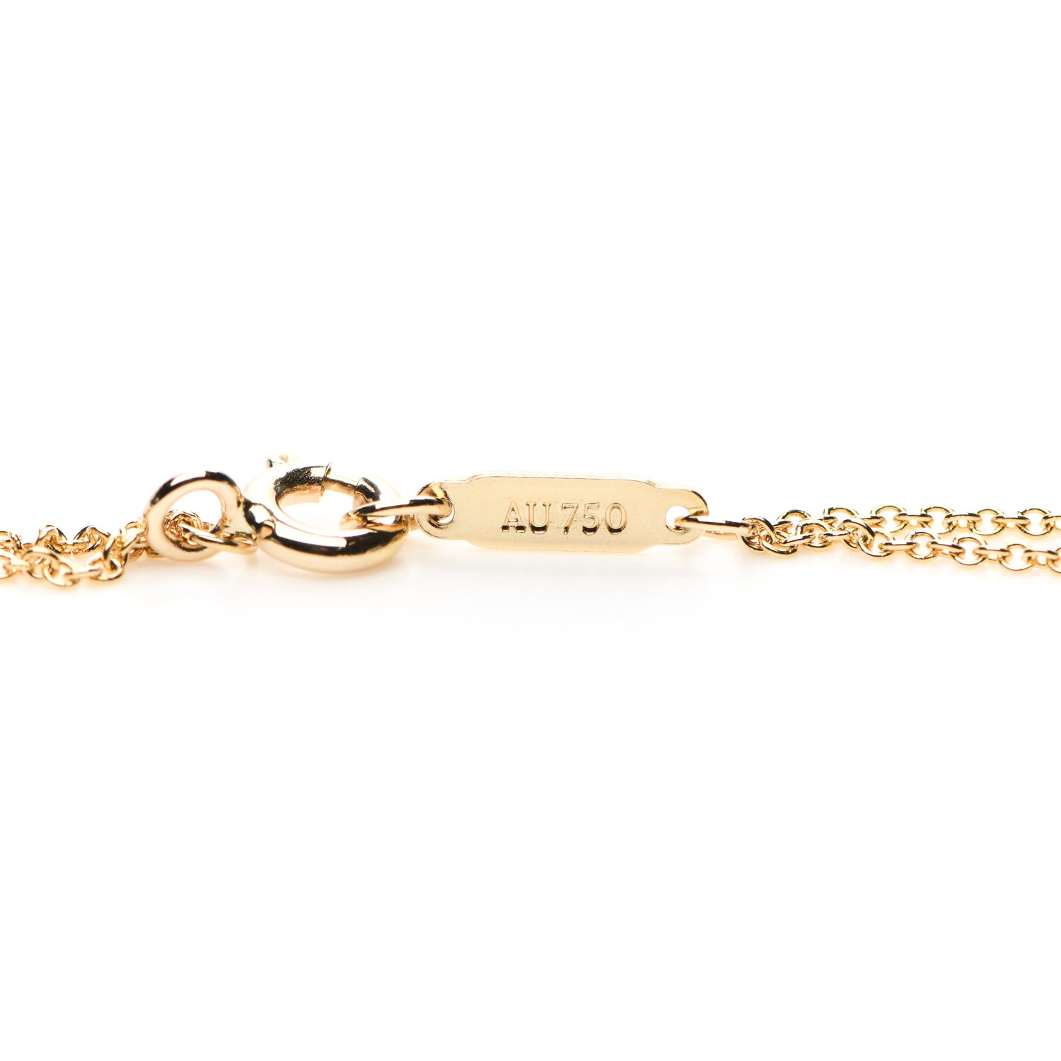 Tiffany 18K Yellow Gold Infinity Double Chain Pendant Necklace 4 of 6