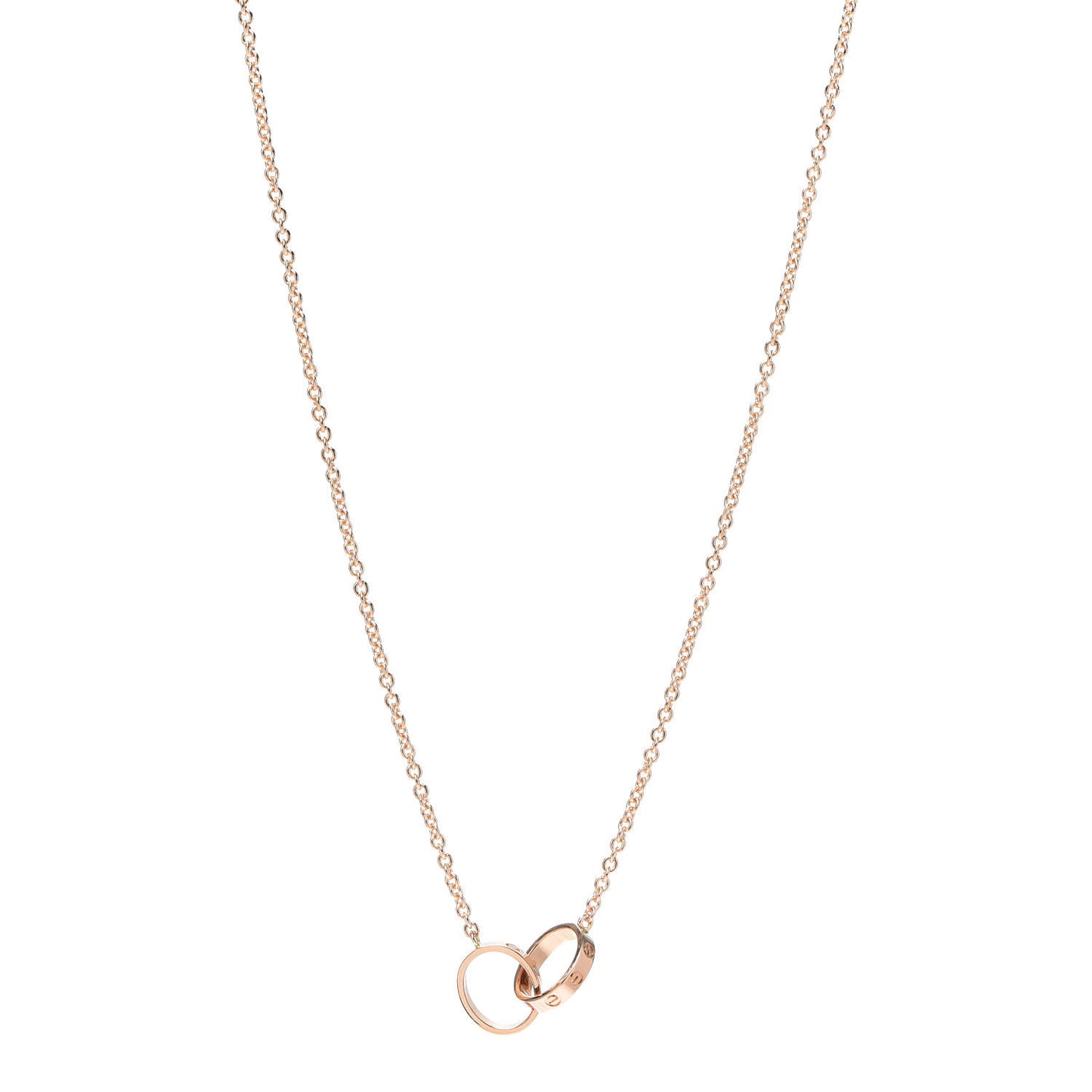 18K Pink Gold Interlocking LOVE Necklace