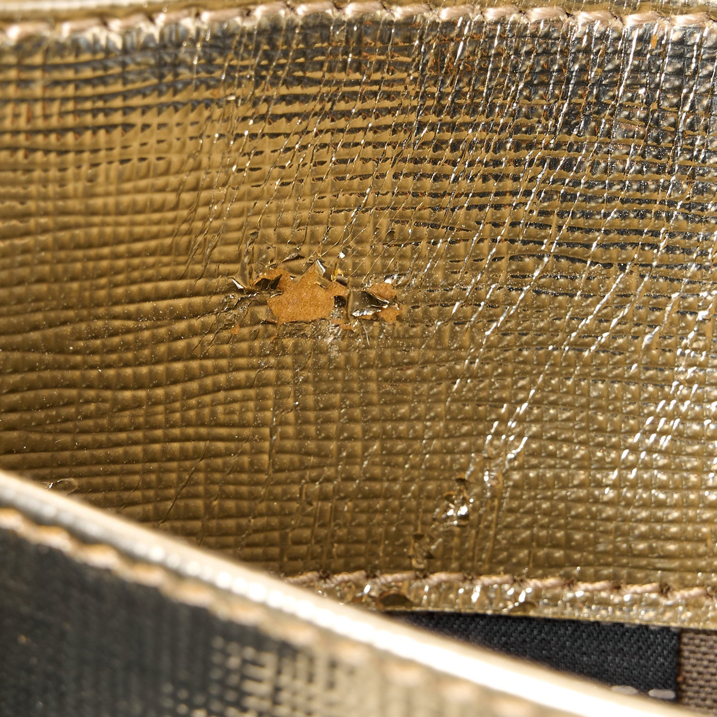 Vitello Mirror Elite Tube Wallet on Chain Gold