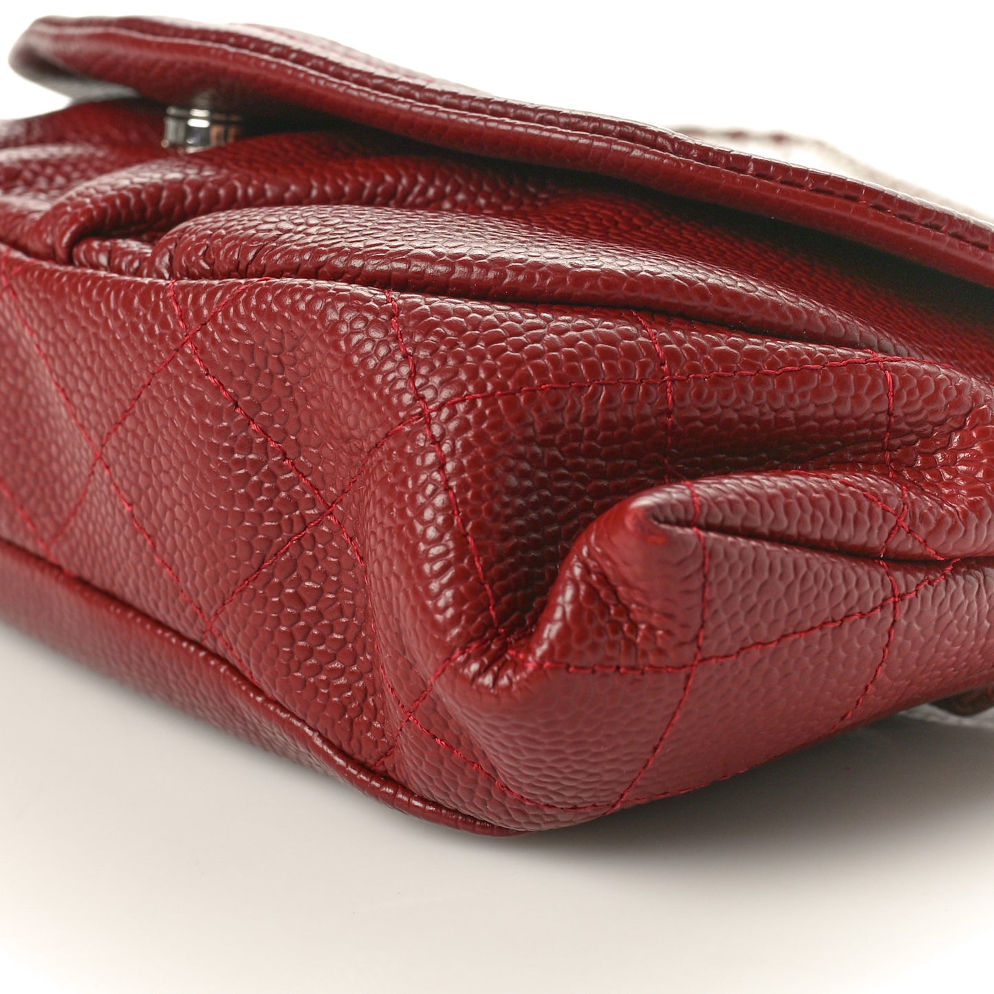 Caviar Half Moon Wallet On Chain WOC Dark Red