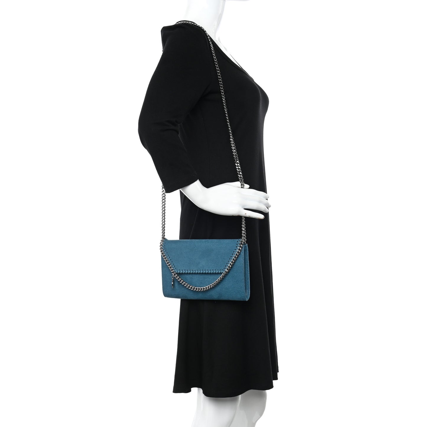Shaggy Deer Falabella Mini Crossbody Bag Blue