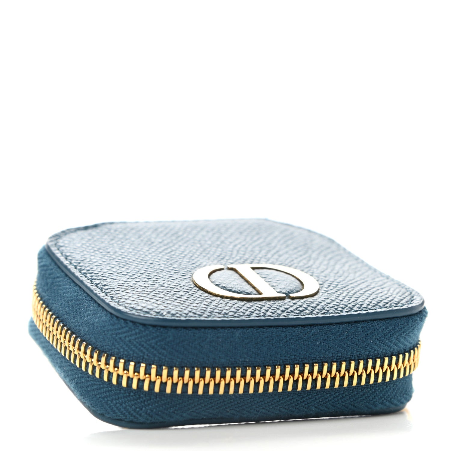 Christian Dior Grained Calfskin 30 Montaigne Airpods Case Deep Ocean 3 of 6