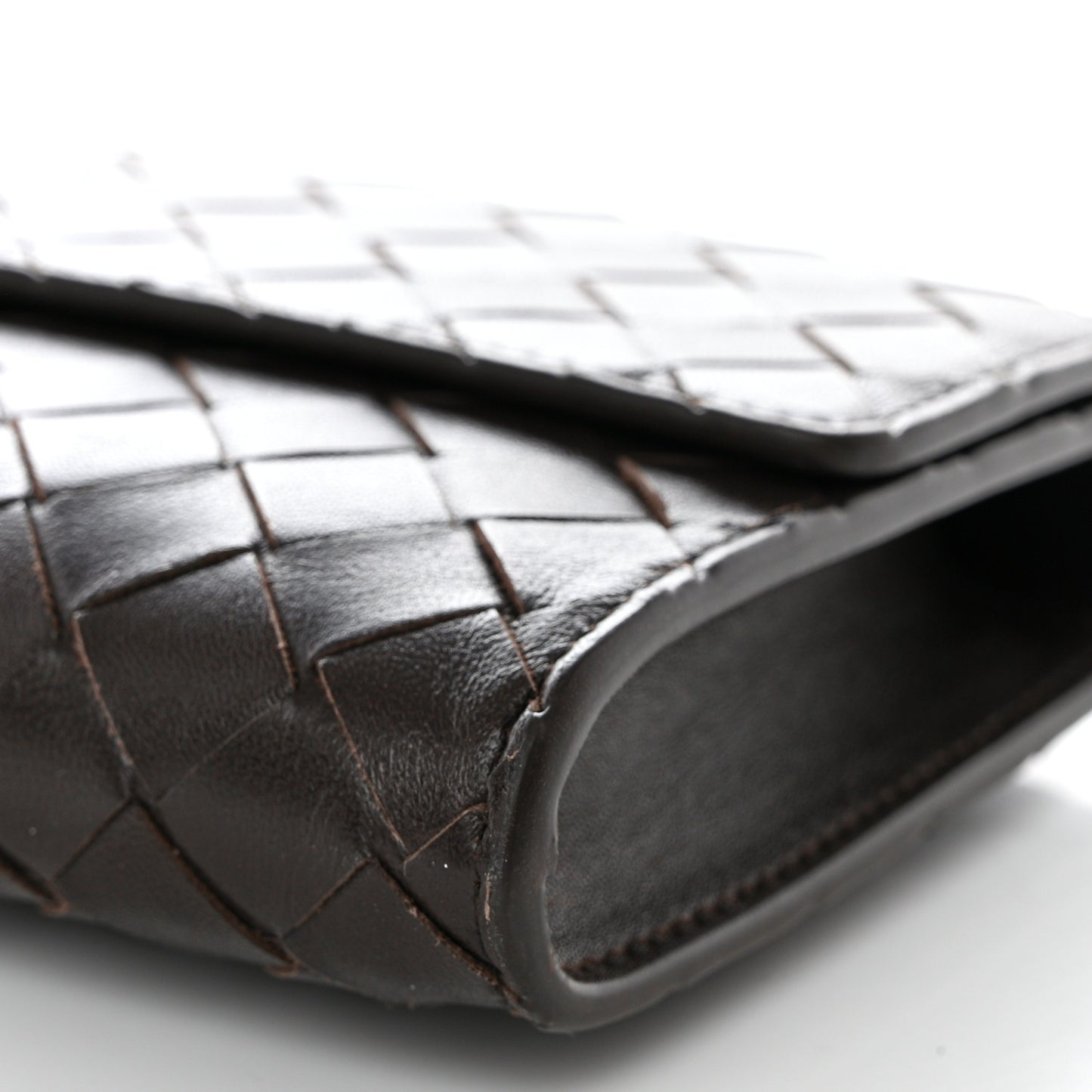 Nappa Intrecciato Long Andiamo Top Handle Clutch Fondant