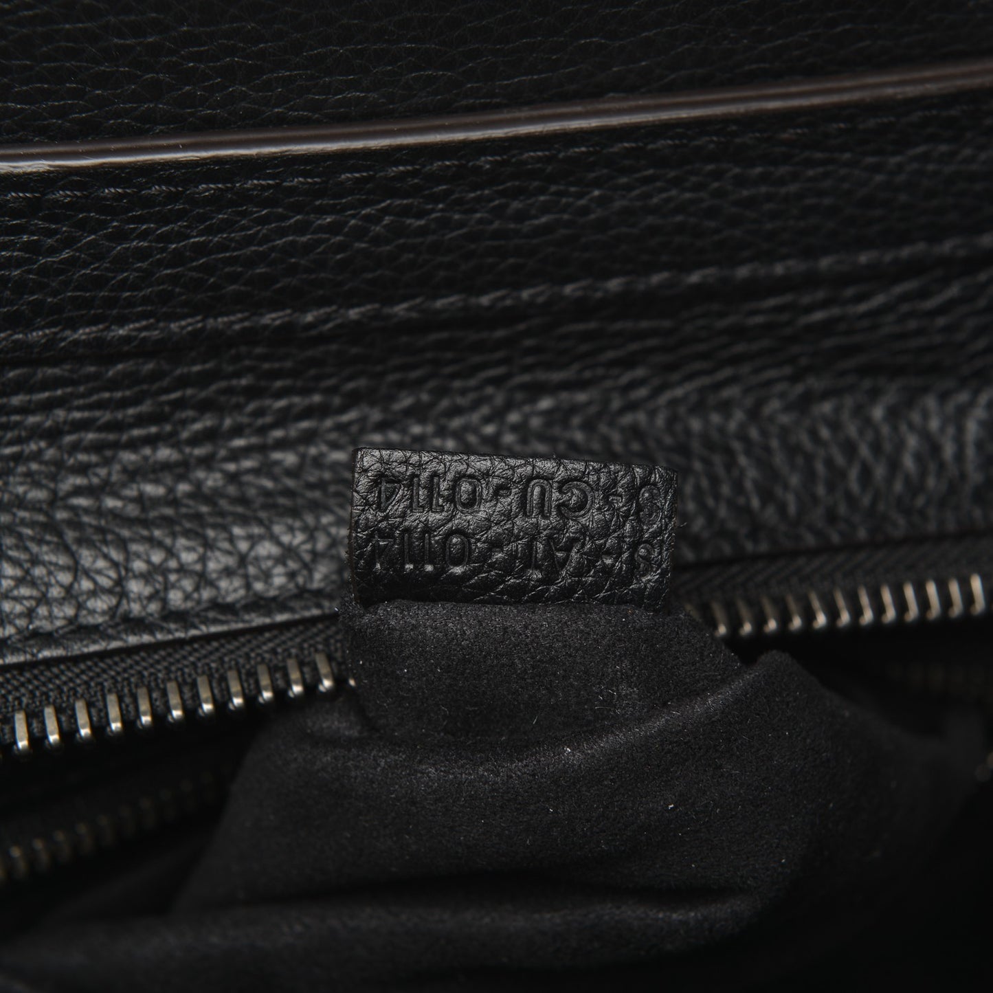 Drummed Calfskin Micro Luggage Black