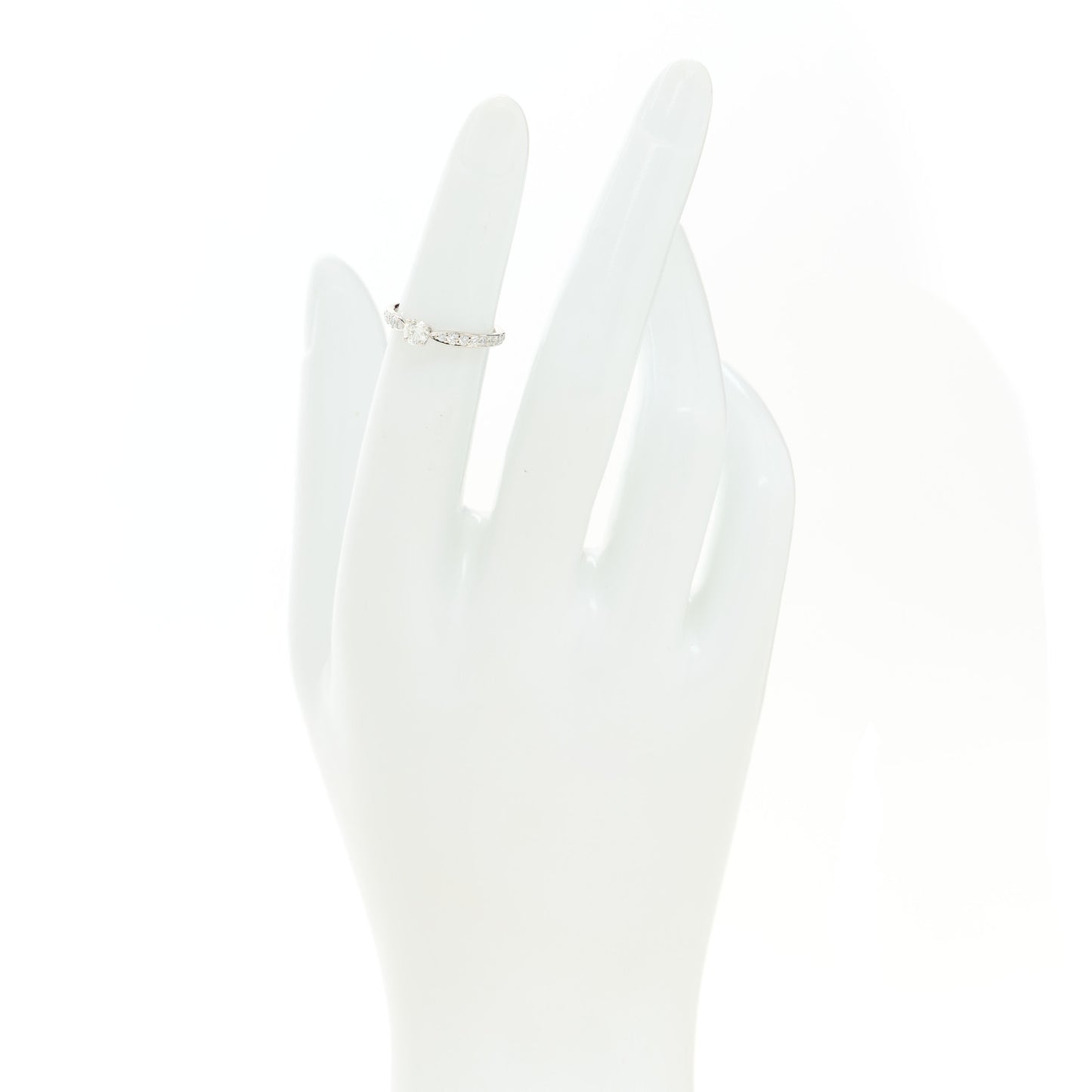 Platinum Diamond .20ct Round Brilliant Harmony Engagement Ring 45 3.5