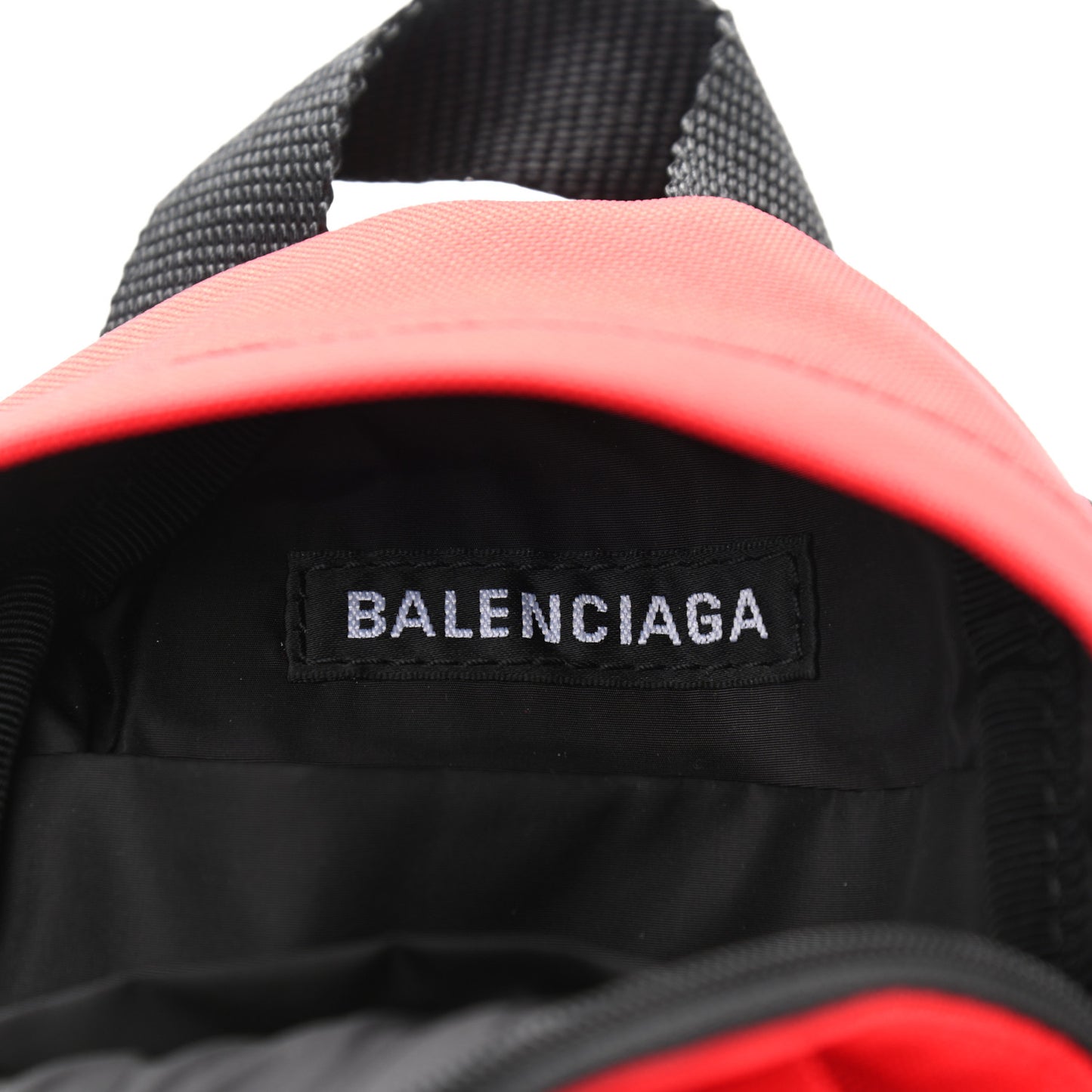 Recycled Casual Nylon Mini Oversized Backpack Bright Red