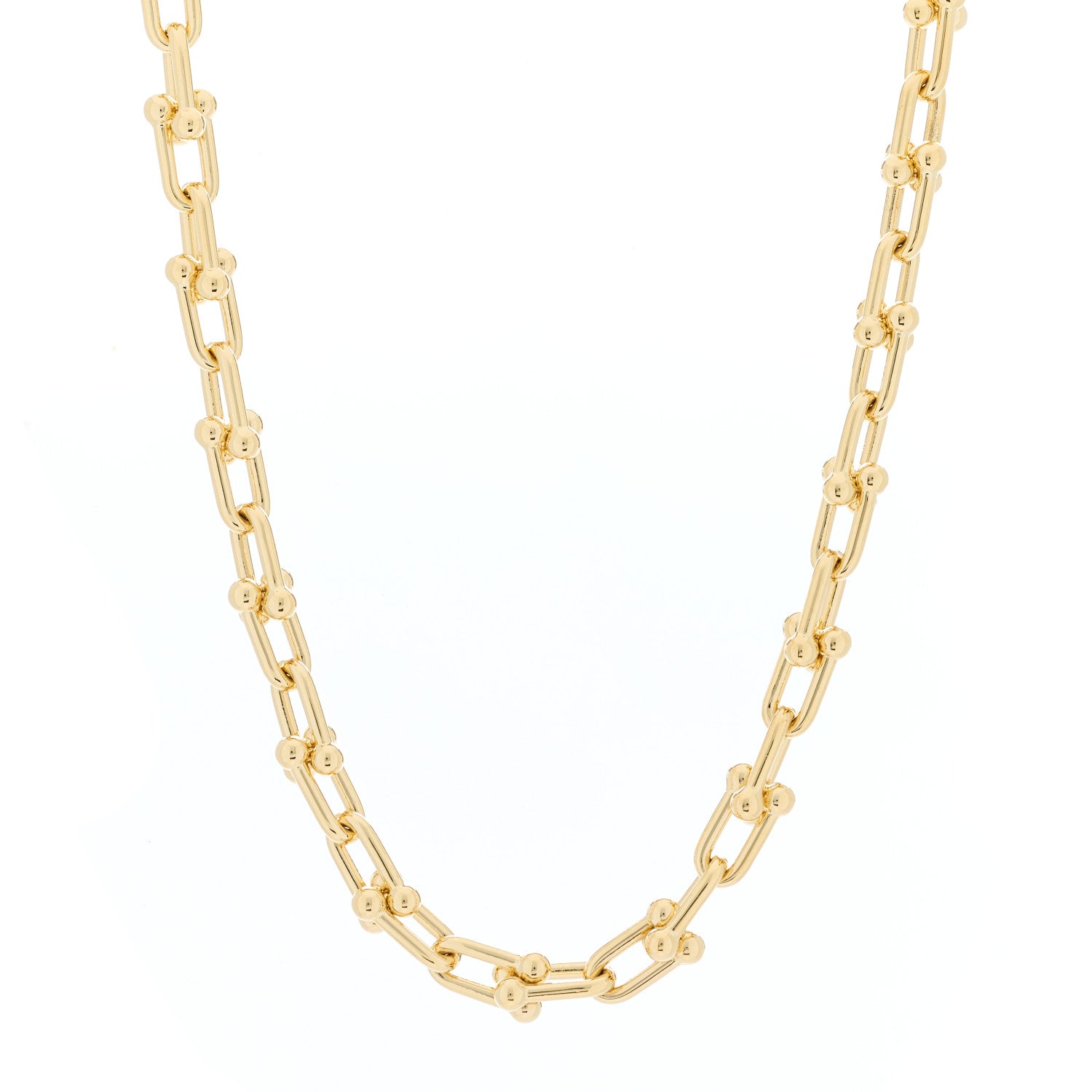 Tiffany 18K Yellow Gold Medium HardWear Link Necklace 1243859