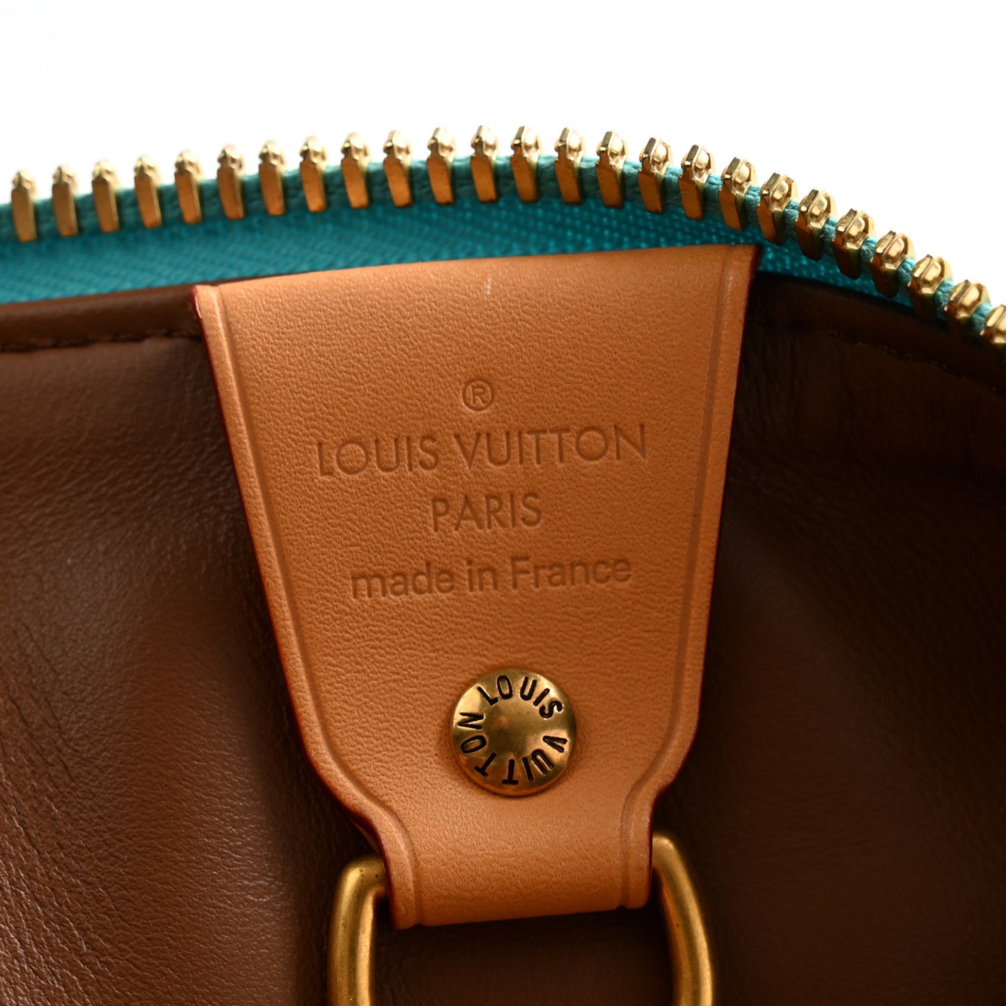 Calfskin Monogram Speedy P9 Bandouliere 40 Turquoise