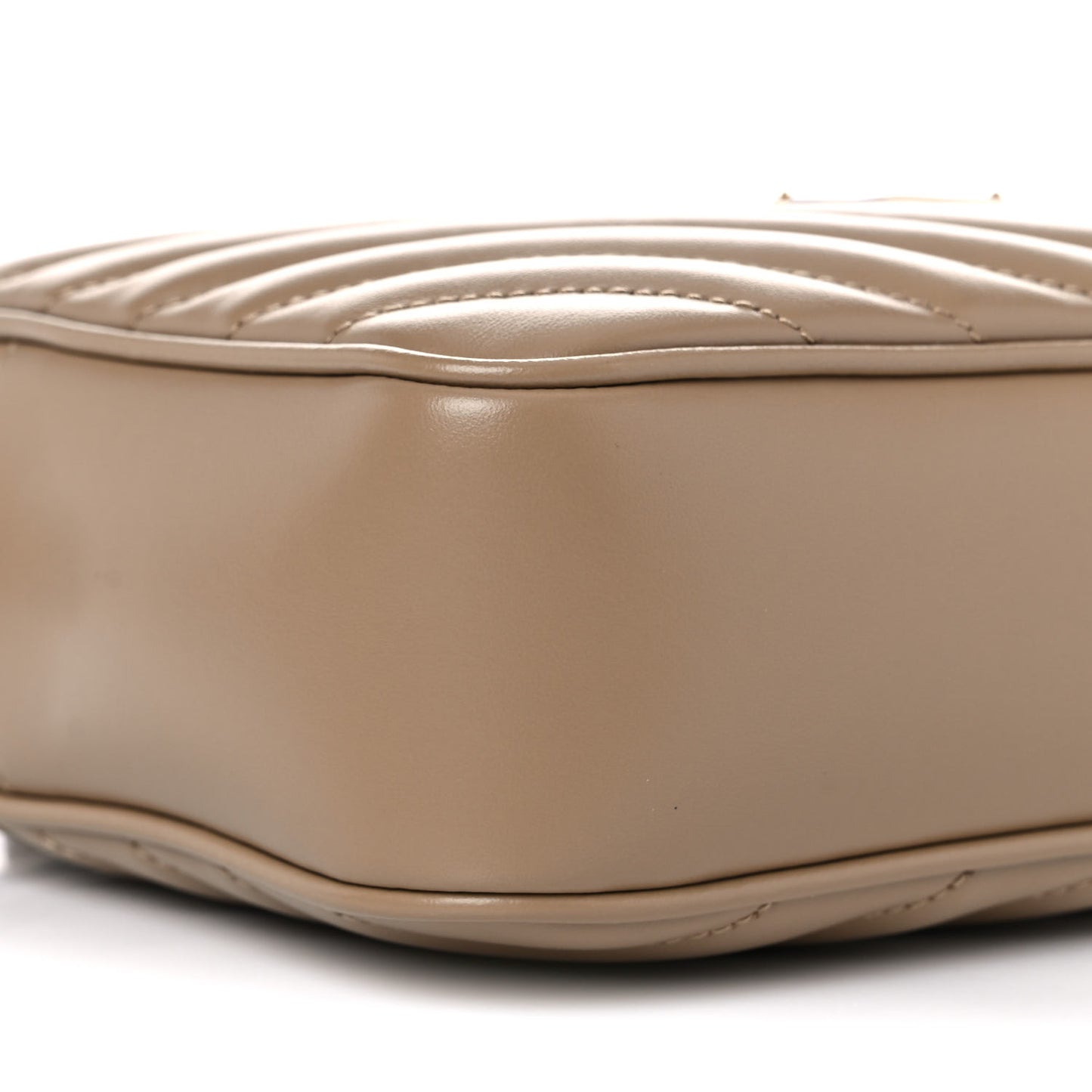 Calfskin Matelasse Monogram Lou Camera Bag Dark Beige