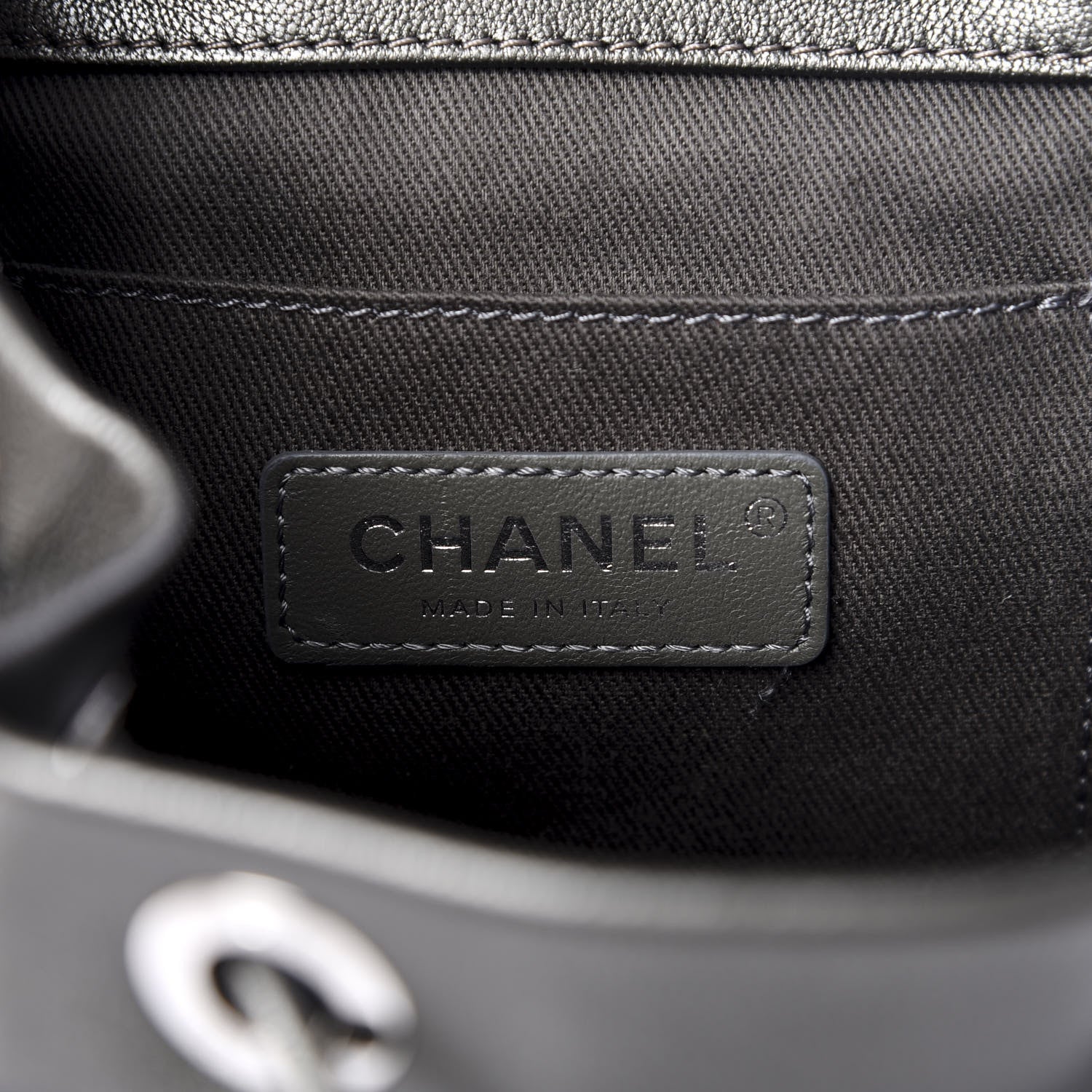 Chanel Lambskin Quilted Metallic Bubble Backpack Black 5 of 8