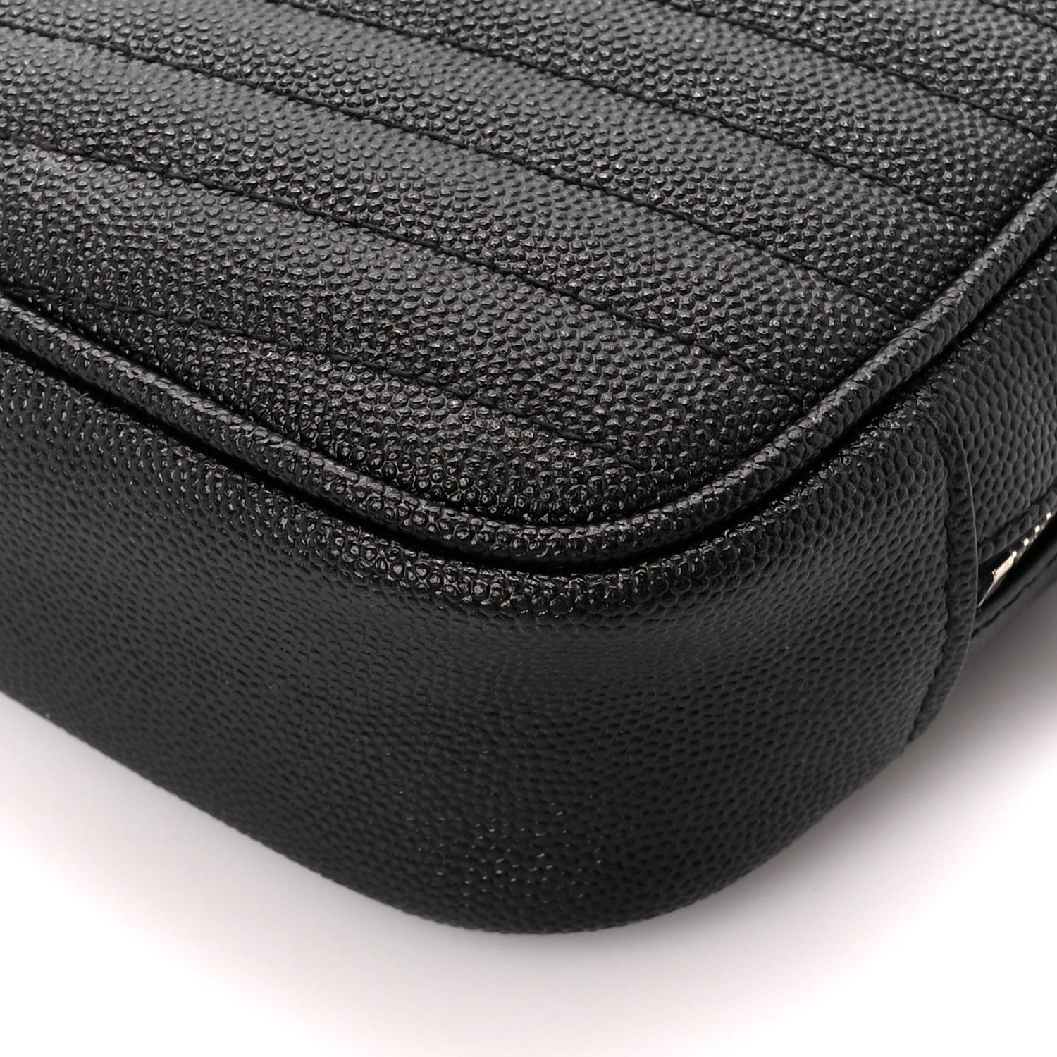 Saint Laurent Grain De Poudre Matelasse Monogram Mini Lou Camera Bag Black 10 of 11