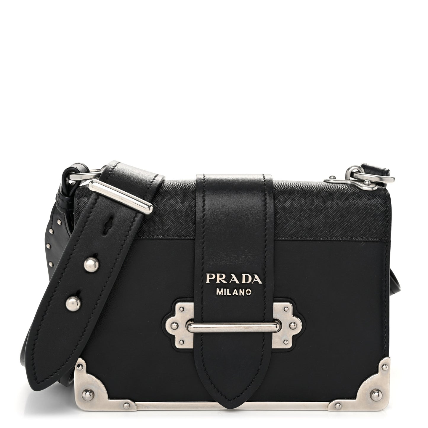 City Calf Saffiano Cahier Bag Black