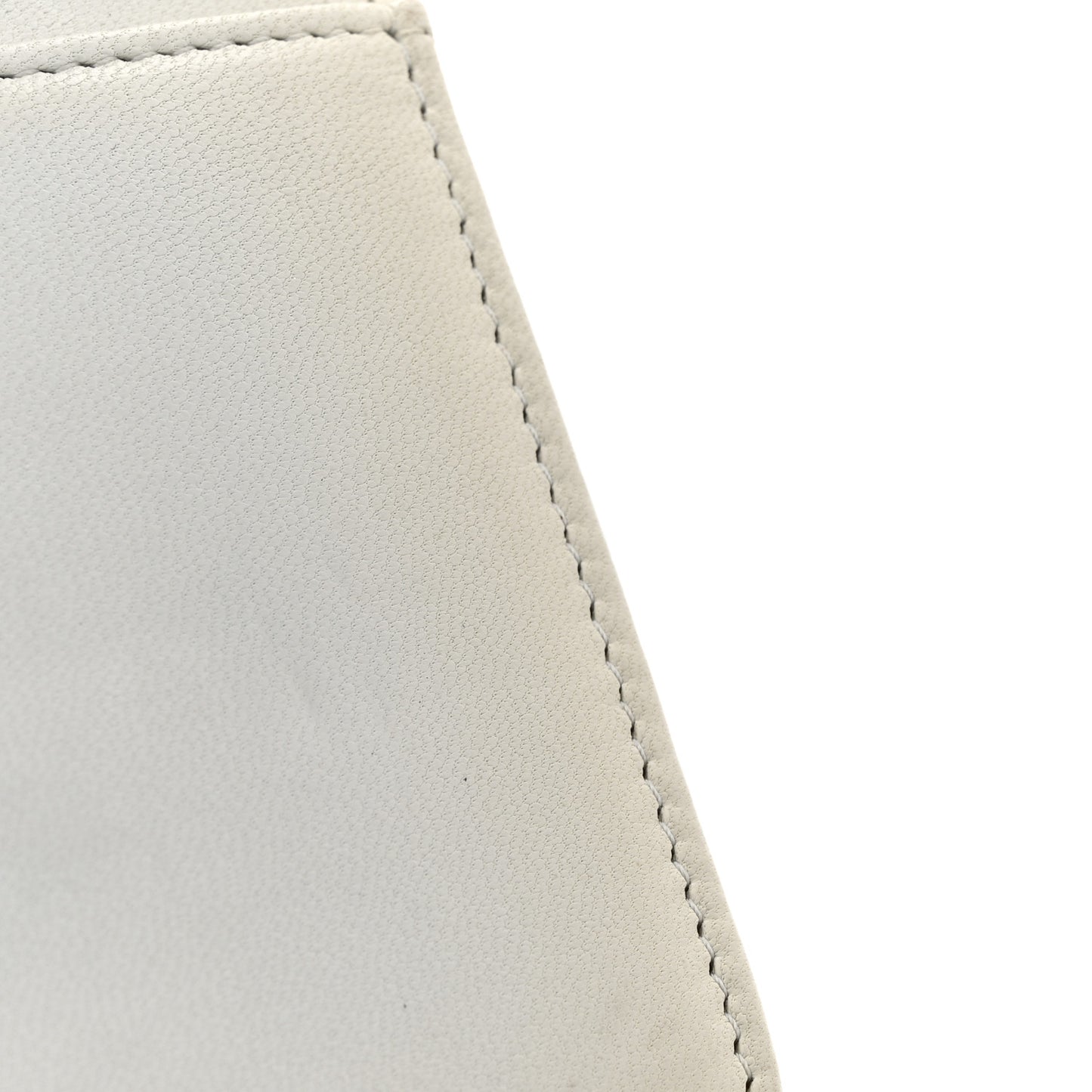 Metallic Galuchat Stingray Lambskin Boy Wallet On Chain WOC Silver