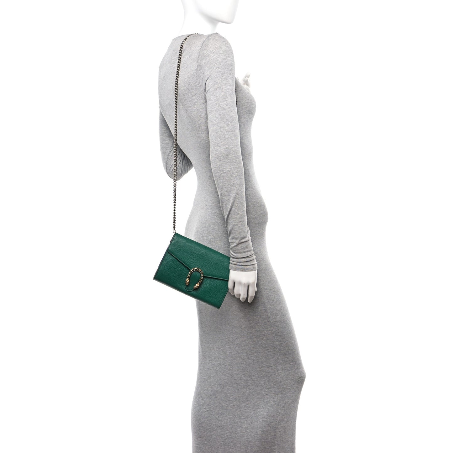 Calfskin Mini Dionysus Chain Wallet Emerald