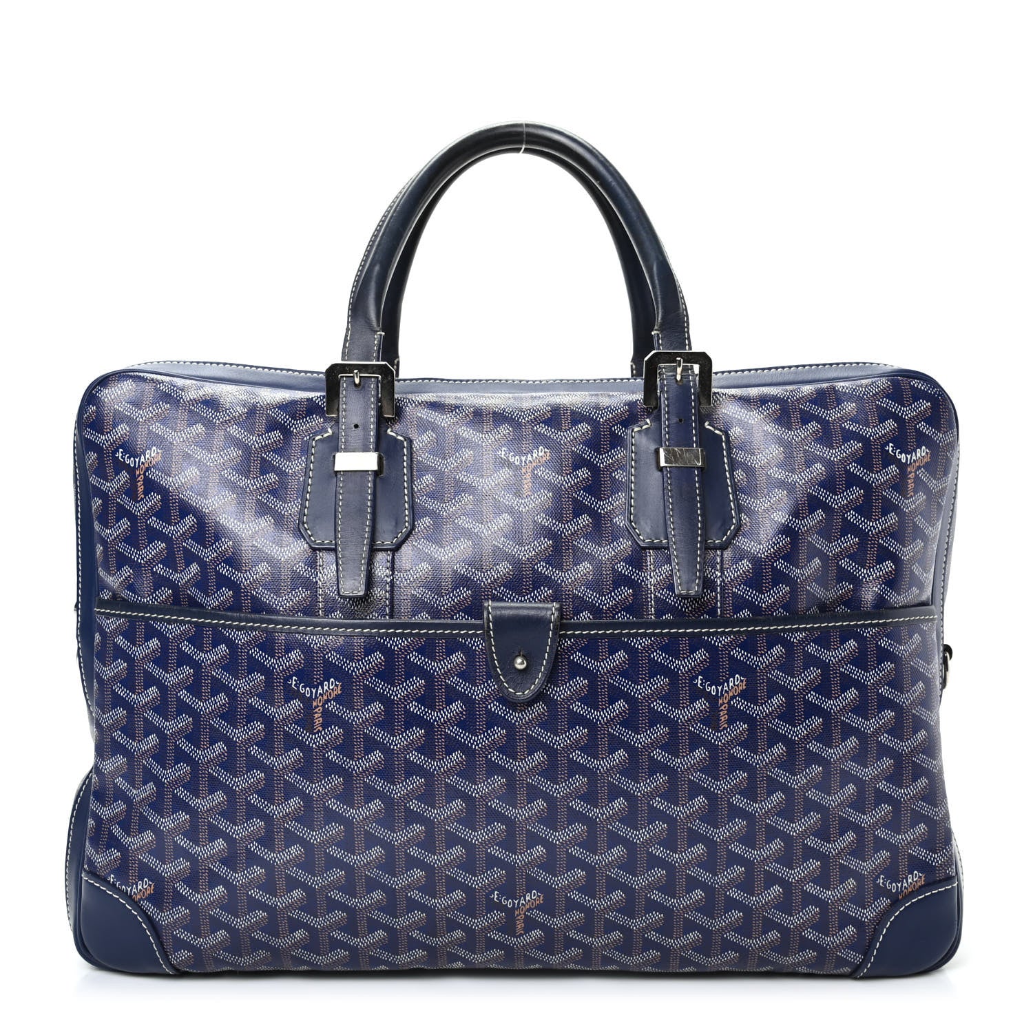 Goyard Goyardine Ambassade MM Briefcase Navy 725722 – FASHIONPHILE
