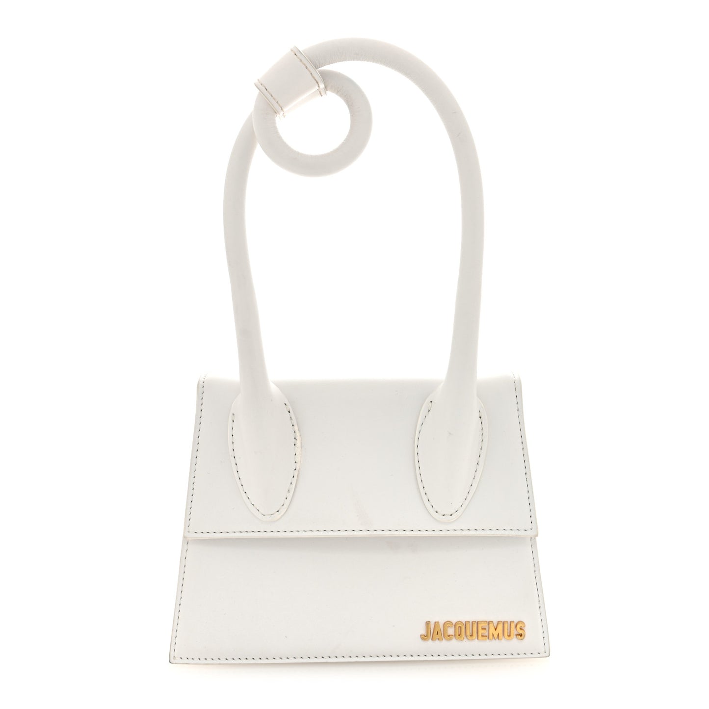 Smooth Calfskin Le Chiquito Noeud White