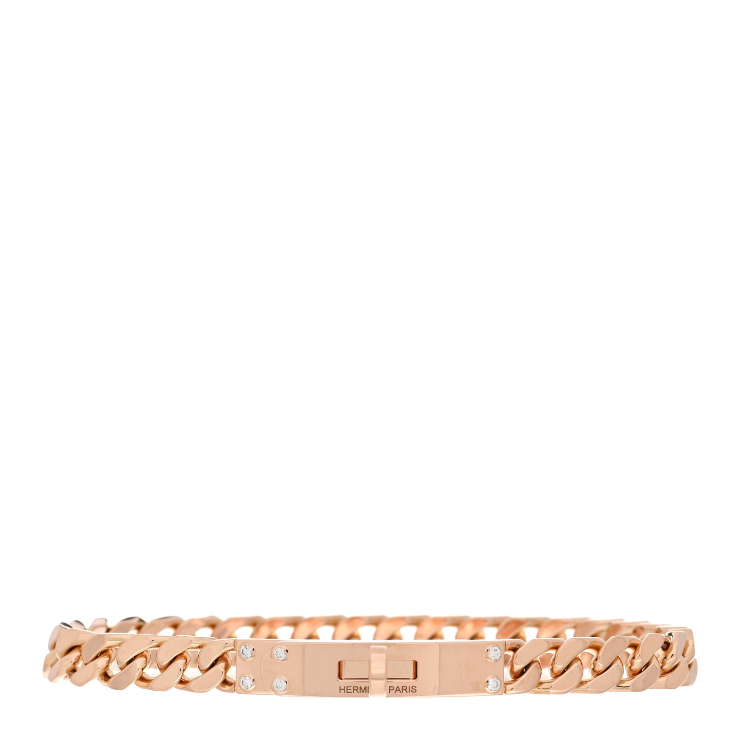 18K Rose Gold Diamond PM Kelly Chaine Bracelet LG