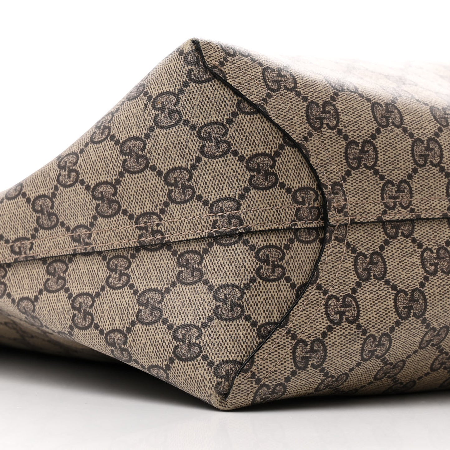GG Supreme Monogram Large Reversible Tote Beige Black