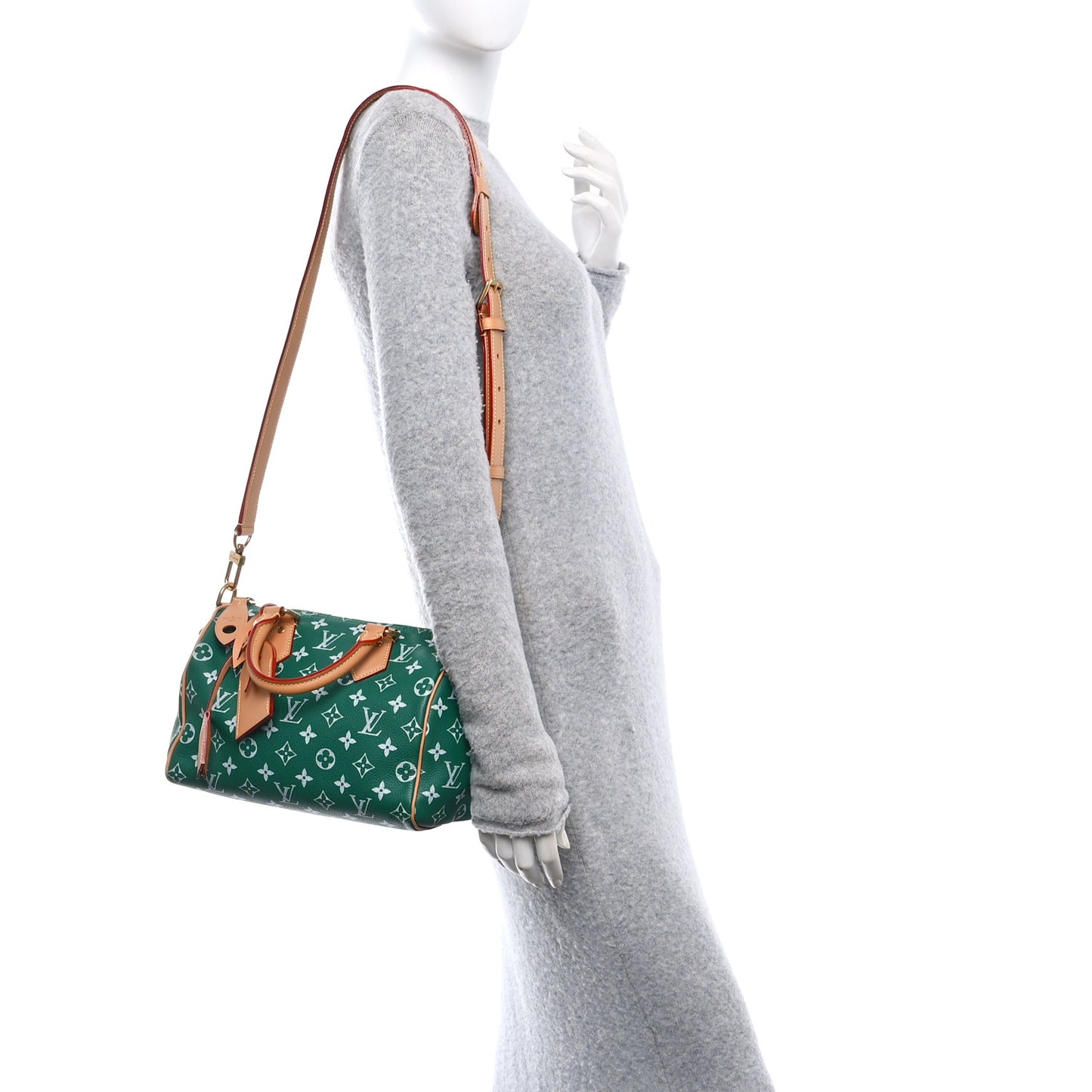 Calfskin Monogram Speedy P9 Bandouliere 25 Green