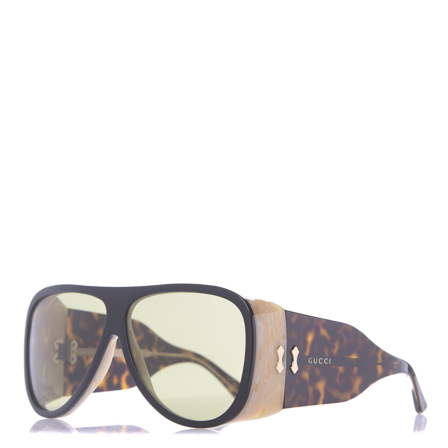 Gucci Acetate Sunglasses GG0149S Black Horn 1 of 7