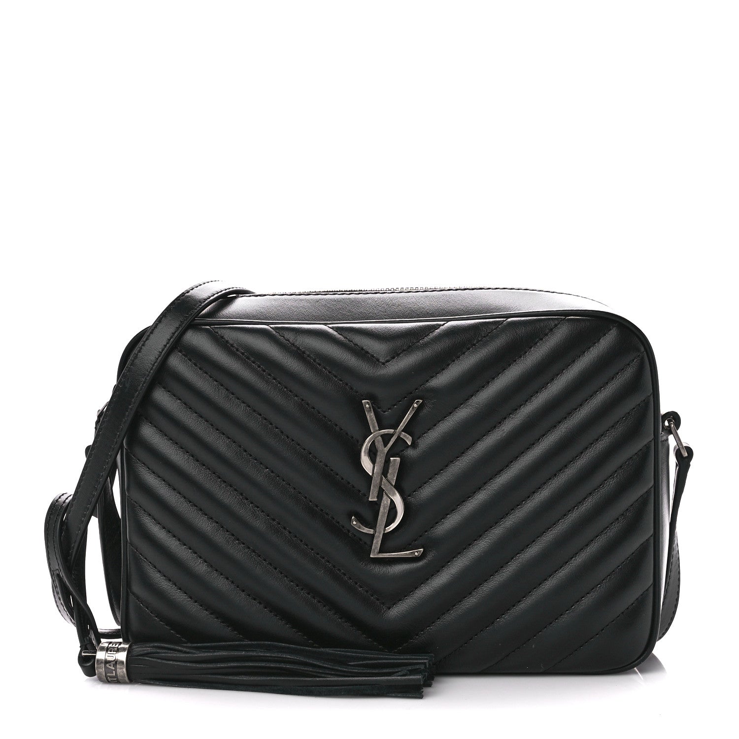 Saint Laurent Calfskin Matelasse Monogram Lou Camera Bag Black 1 of 10