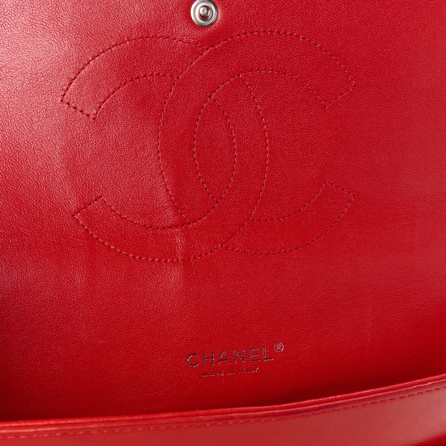 Lambskin Quilted Maxi Double Flap Red