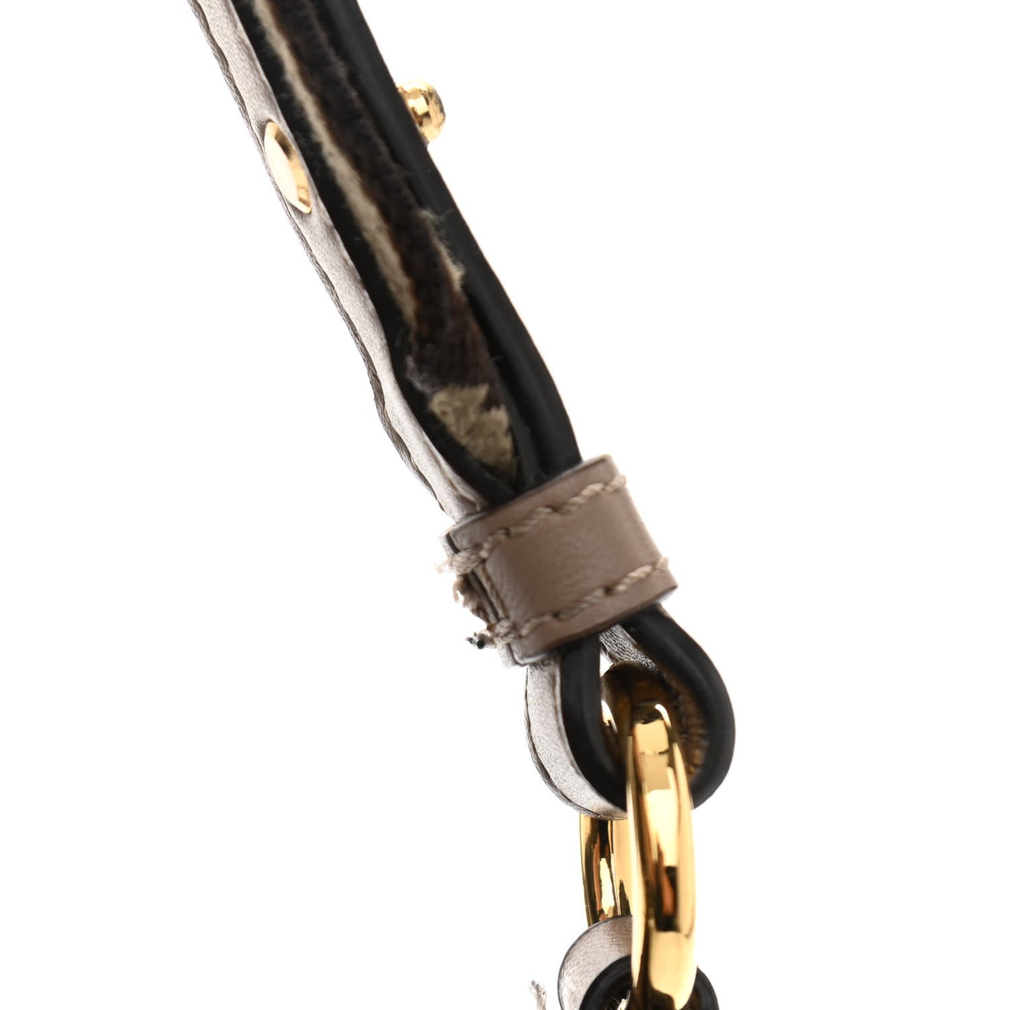 Eco Alter Nappa Perforated Logo Tiny Crossbody Dark Taupe