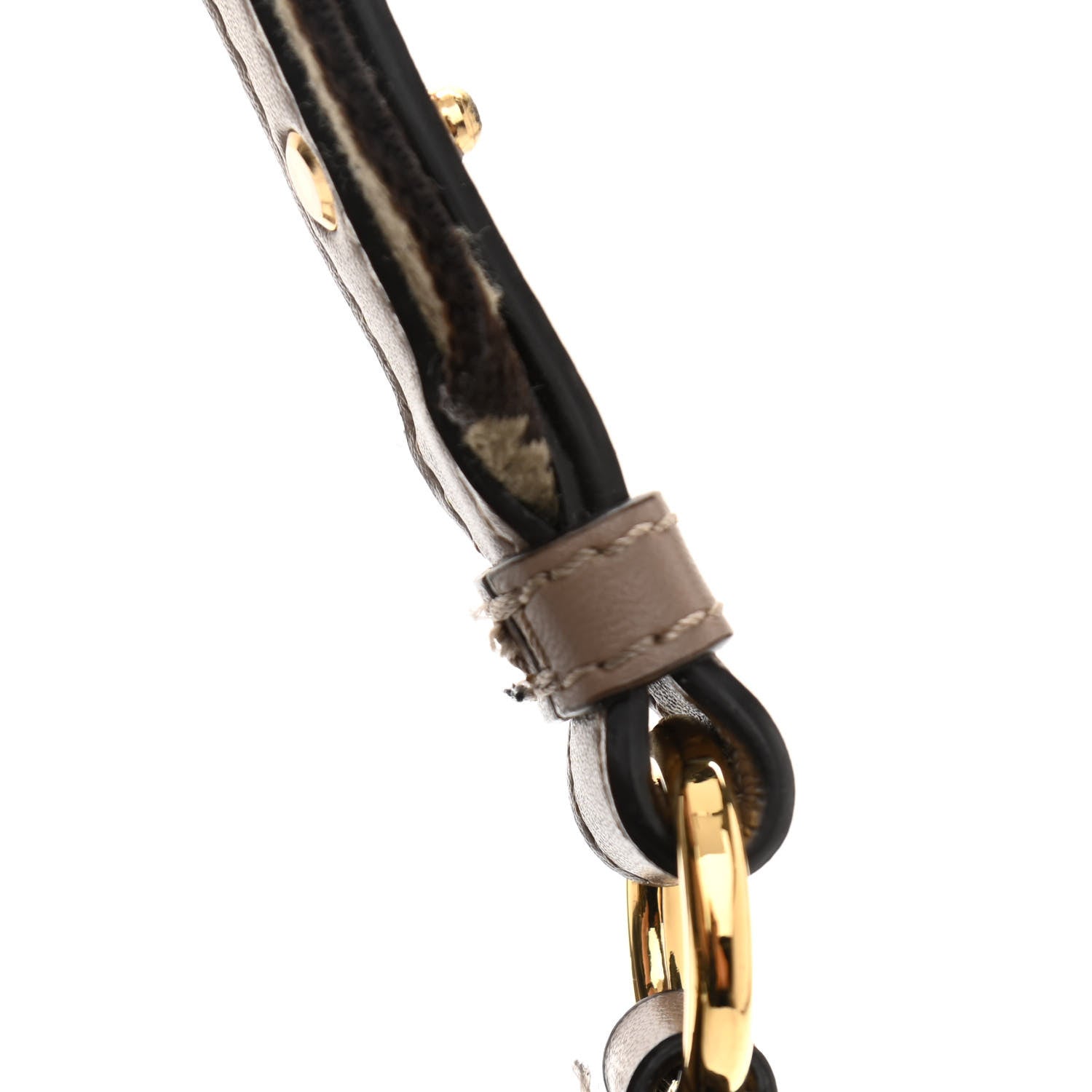 Stella McCartney Eco Alter Nappa Perforated Logo Tiny Crossbody Dark Taupe 10 of 11