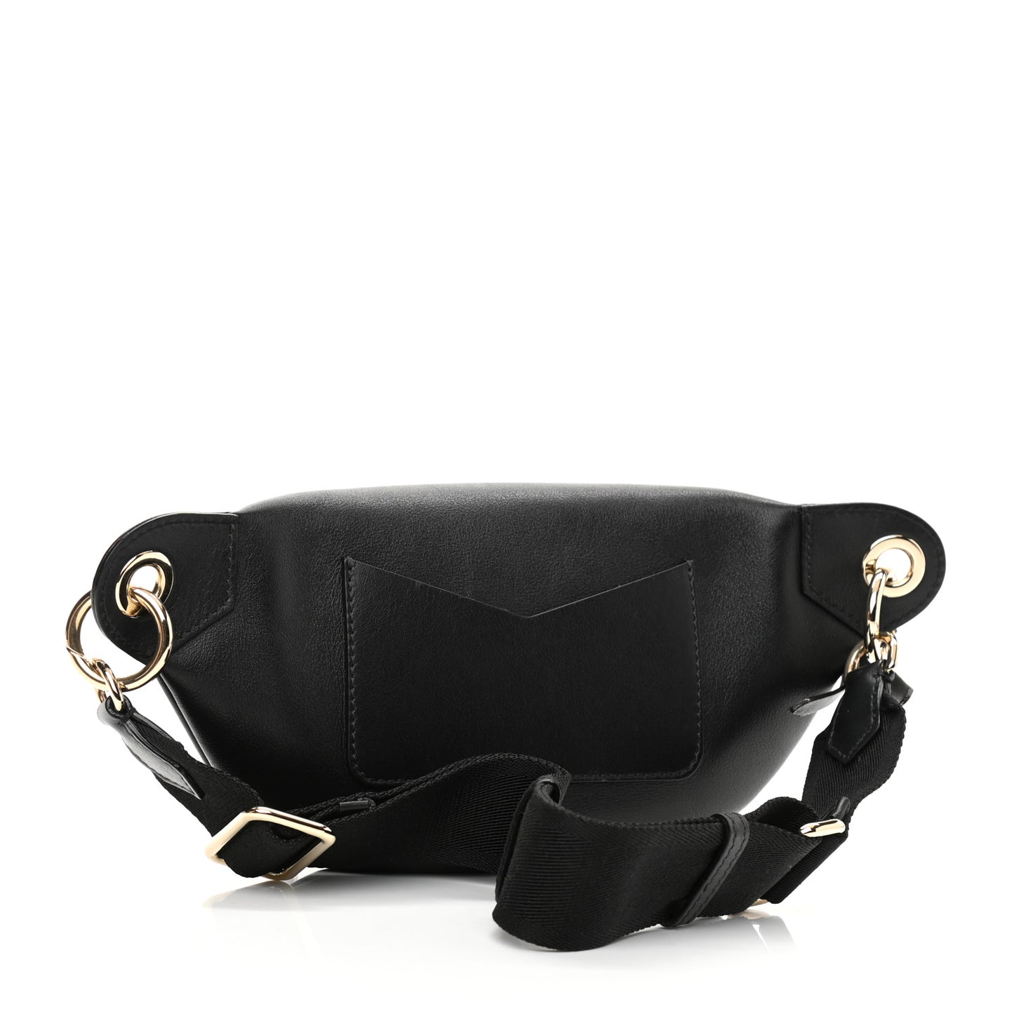 Calfskin Studded Lockett Belt Bag Black
