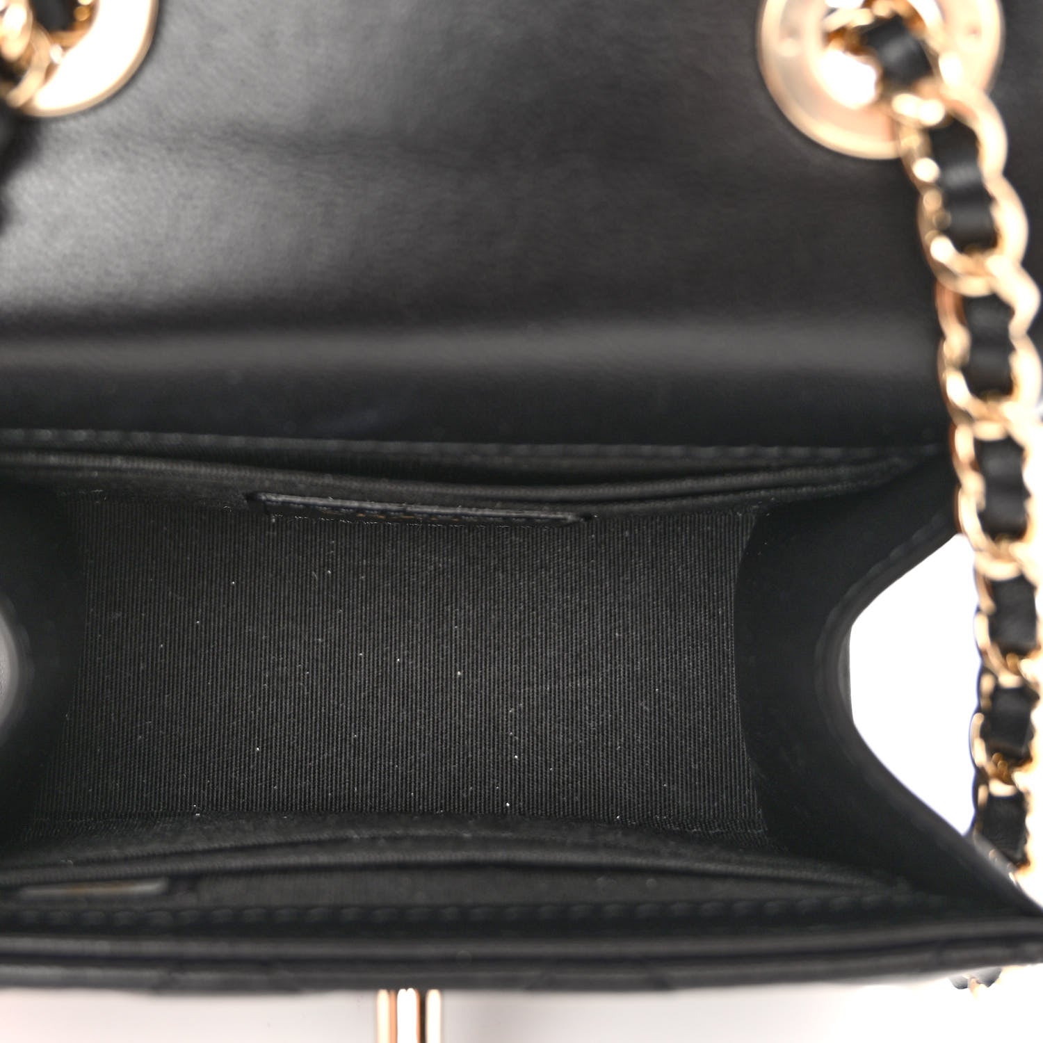 Chanel Lambskin Quilted Mini Trendy CC Clutch With Chain Black 5 of 11
