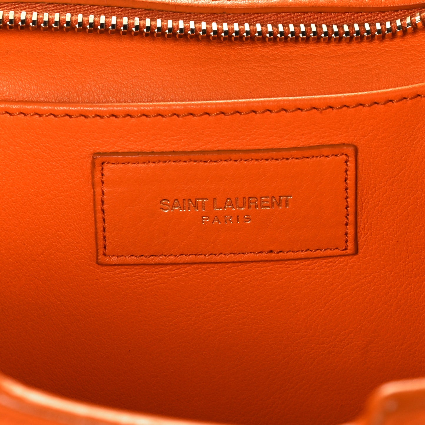 Calfskin Small Classic Y Cabas Mandarine