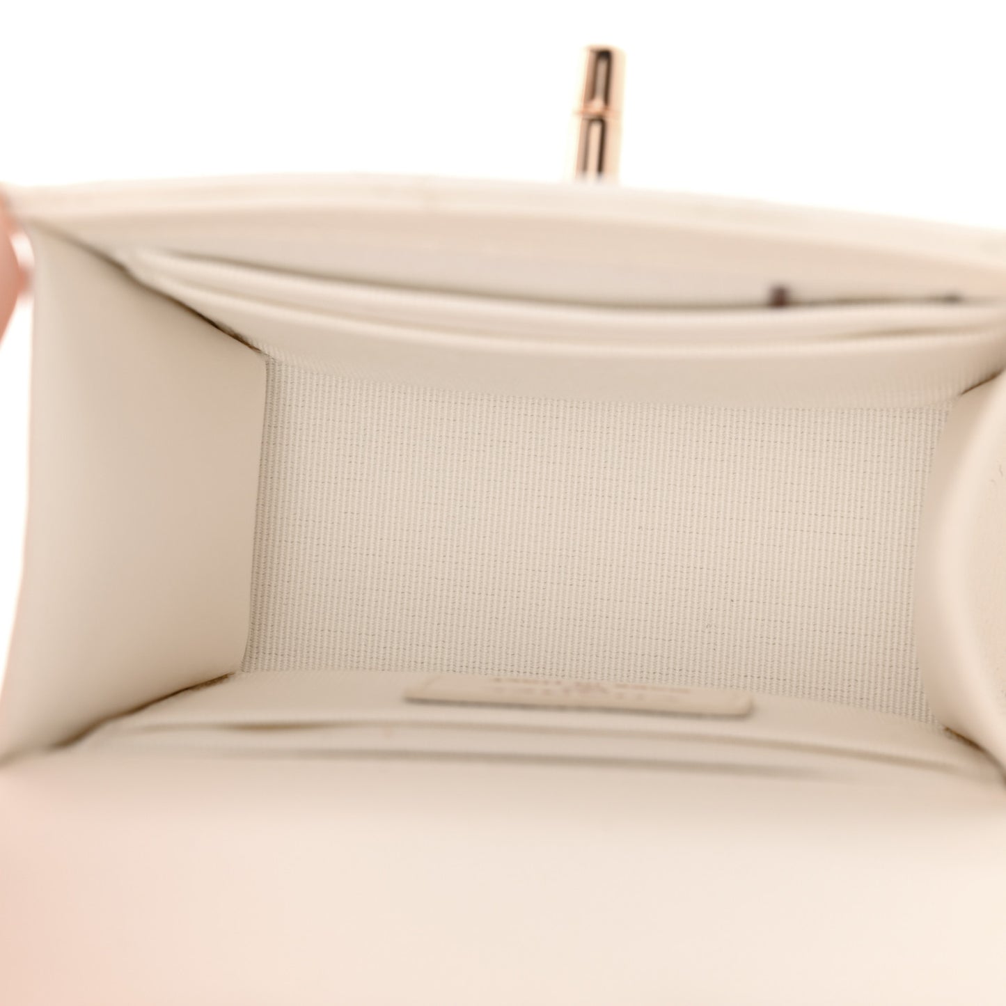 Lambskin Quilted Mini Trendy CC Clutch With Chain Ecru