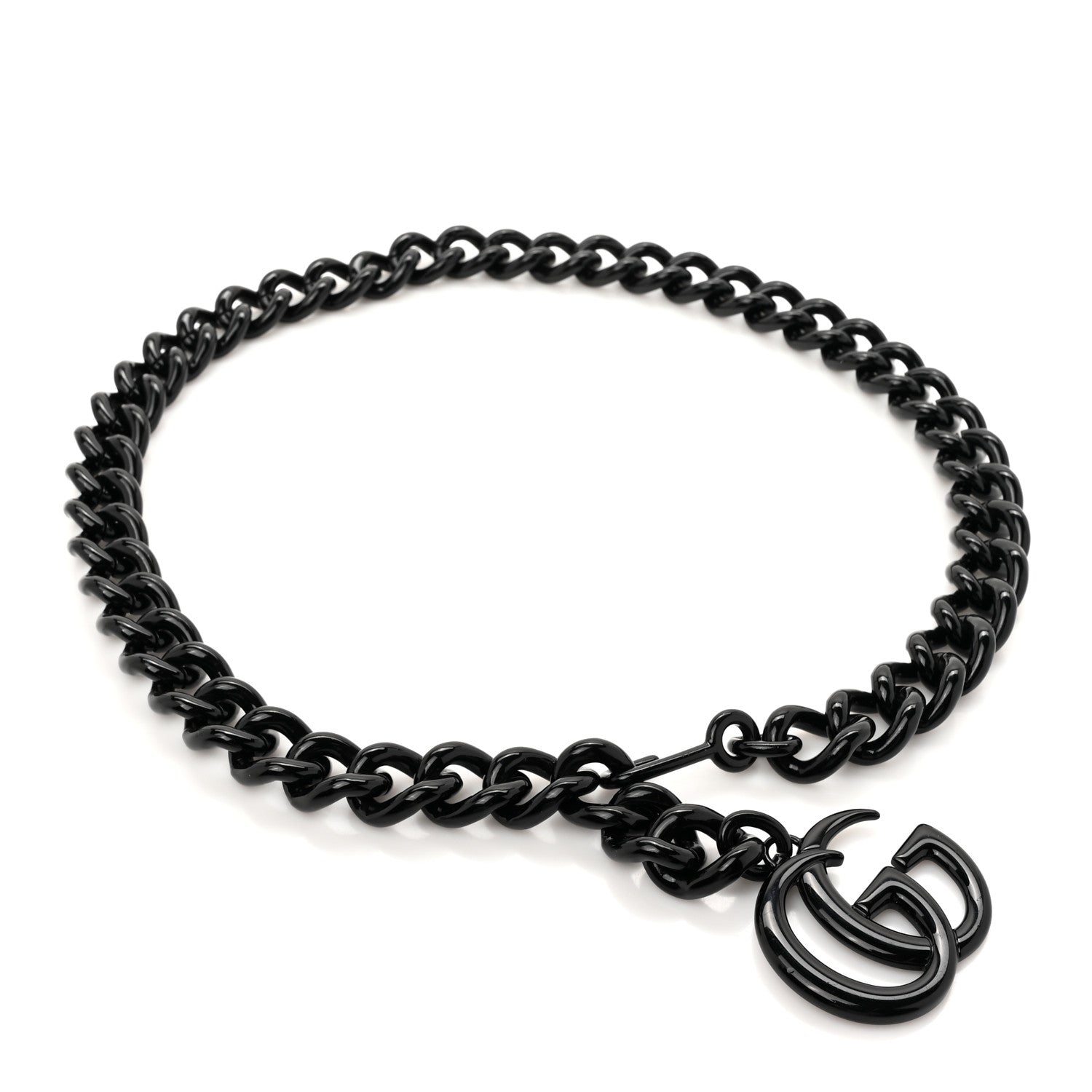 GUCCI ブラックパンプス ゴールドチェーン ☆極美品☆ GUCCI グッチ 喜平チェーン ハイヒール パンプス 35.5