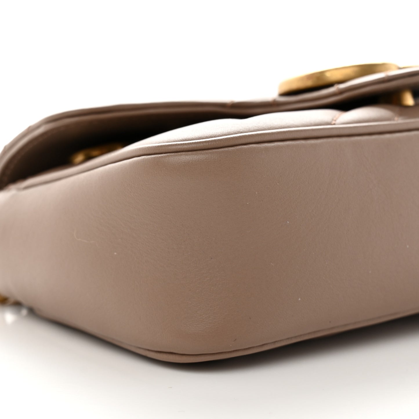 Calfskin Matelasse Super Mini GG Marmont Shoulder Bag Porcelain Rose