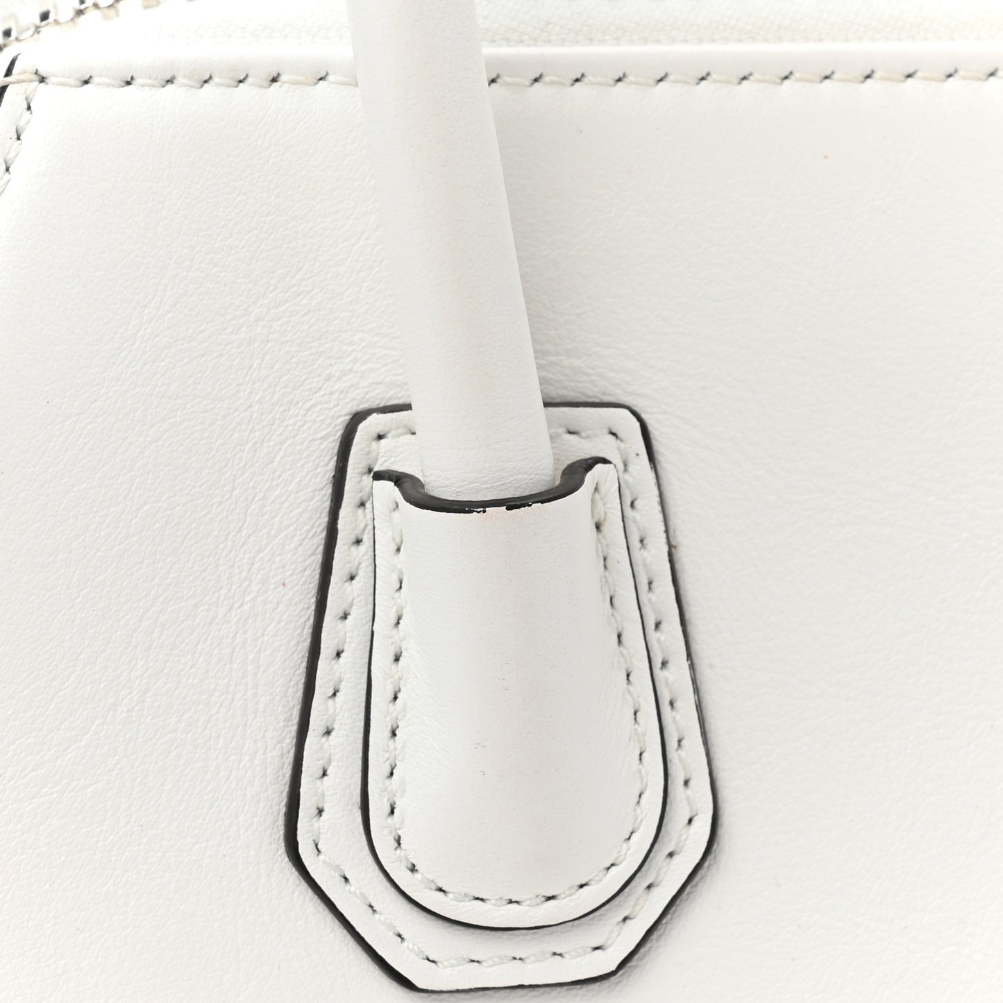 Calfskin Signature Logo Small Antigona White