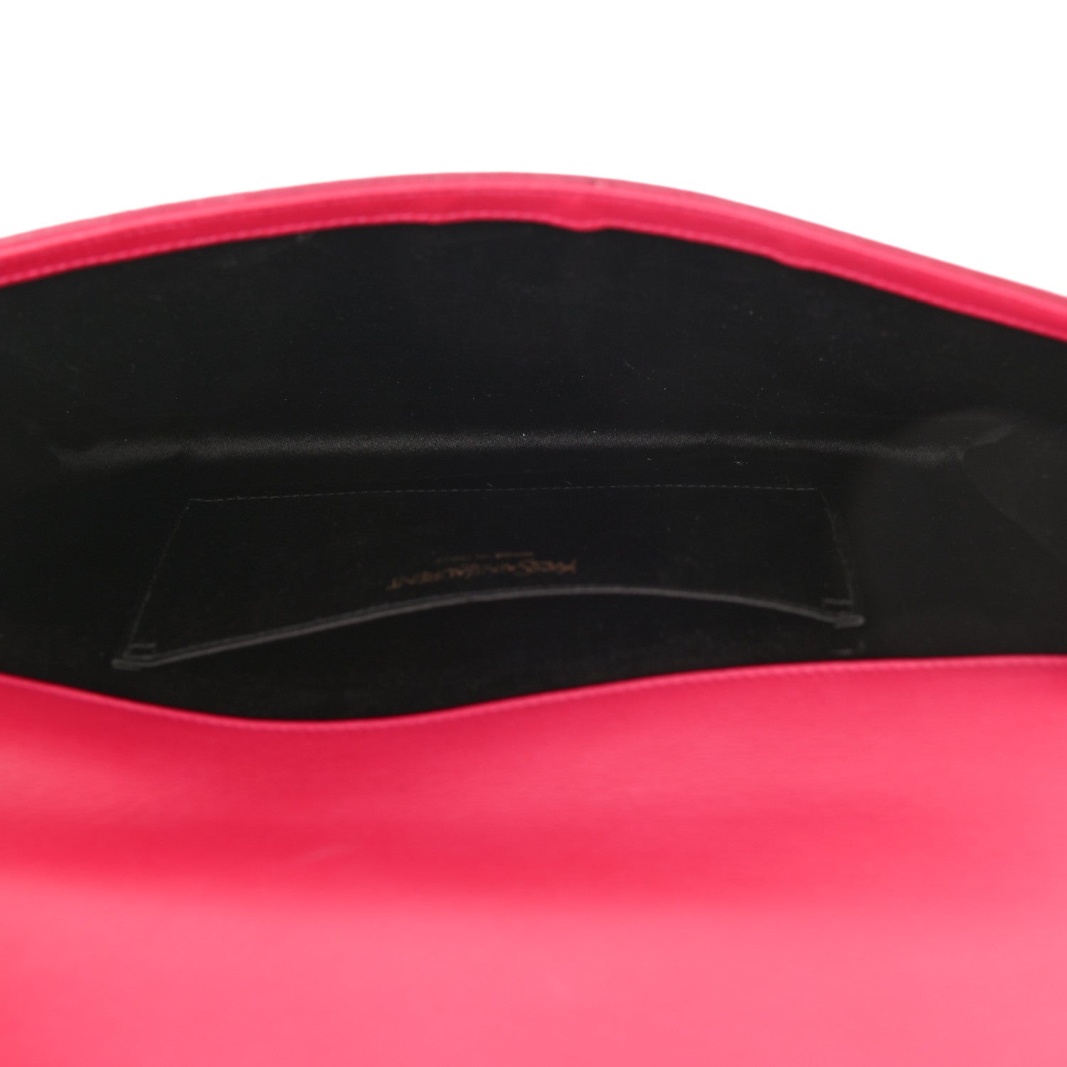 Saint Laurent Calfskin Monogram Large Belle De Jour Clutch Lipstick Fuchsia 5 of 11