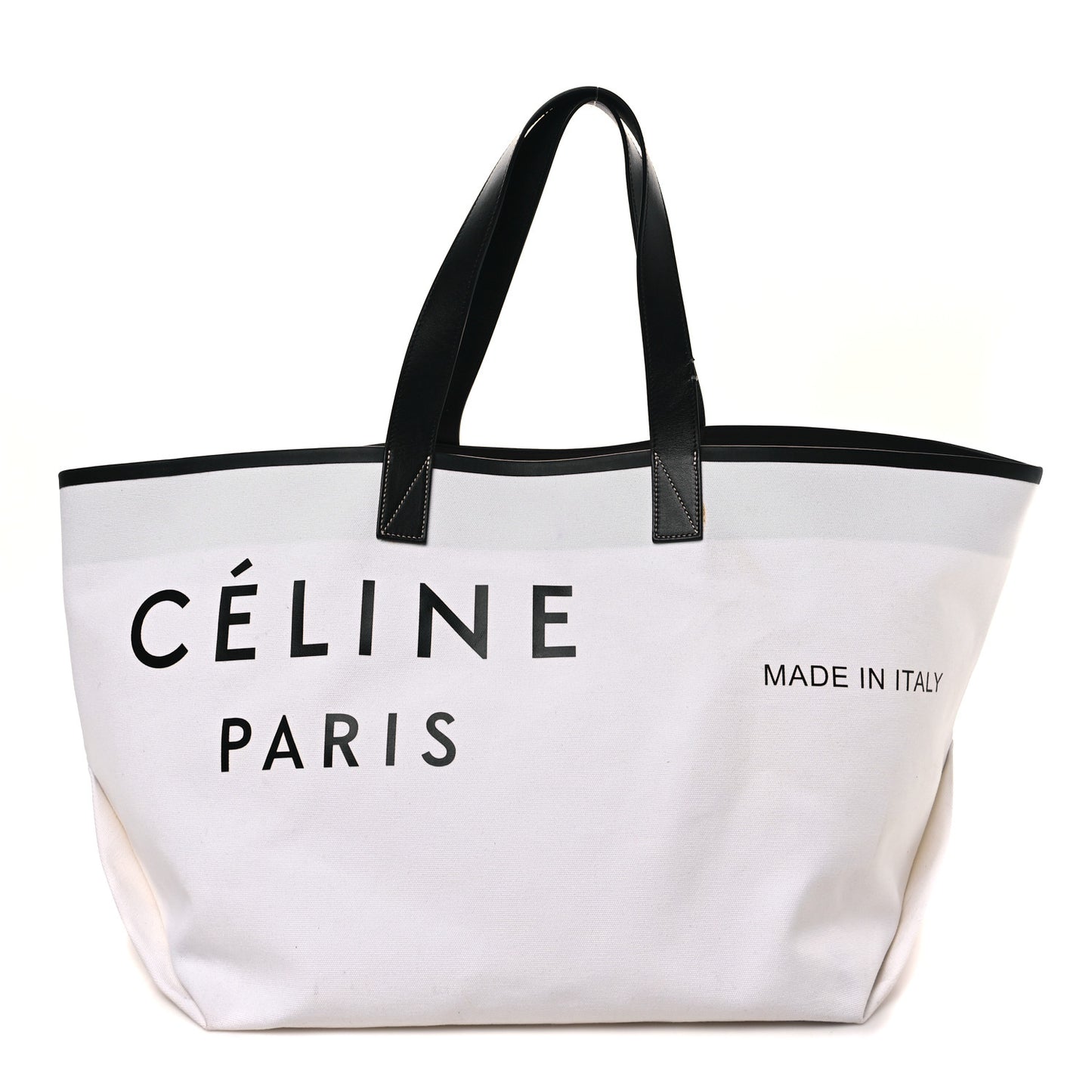 Textile Medium Made In Tote White Black