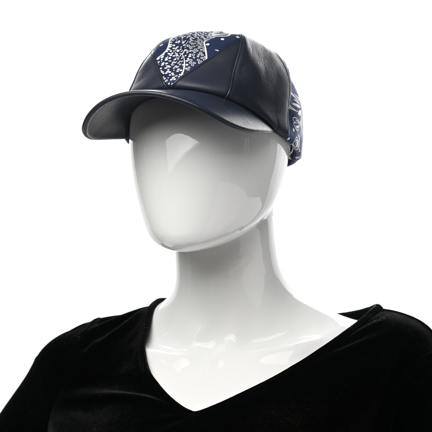 Lambskin Silk Thelma Les Leopards Bandana Hat 59 Marine White