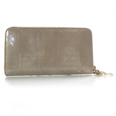 Patent Cannage Charm Wallet Taupe