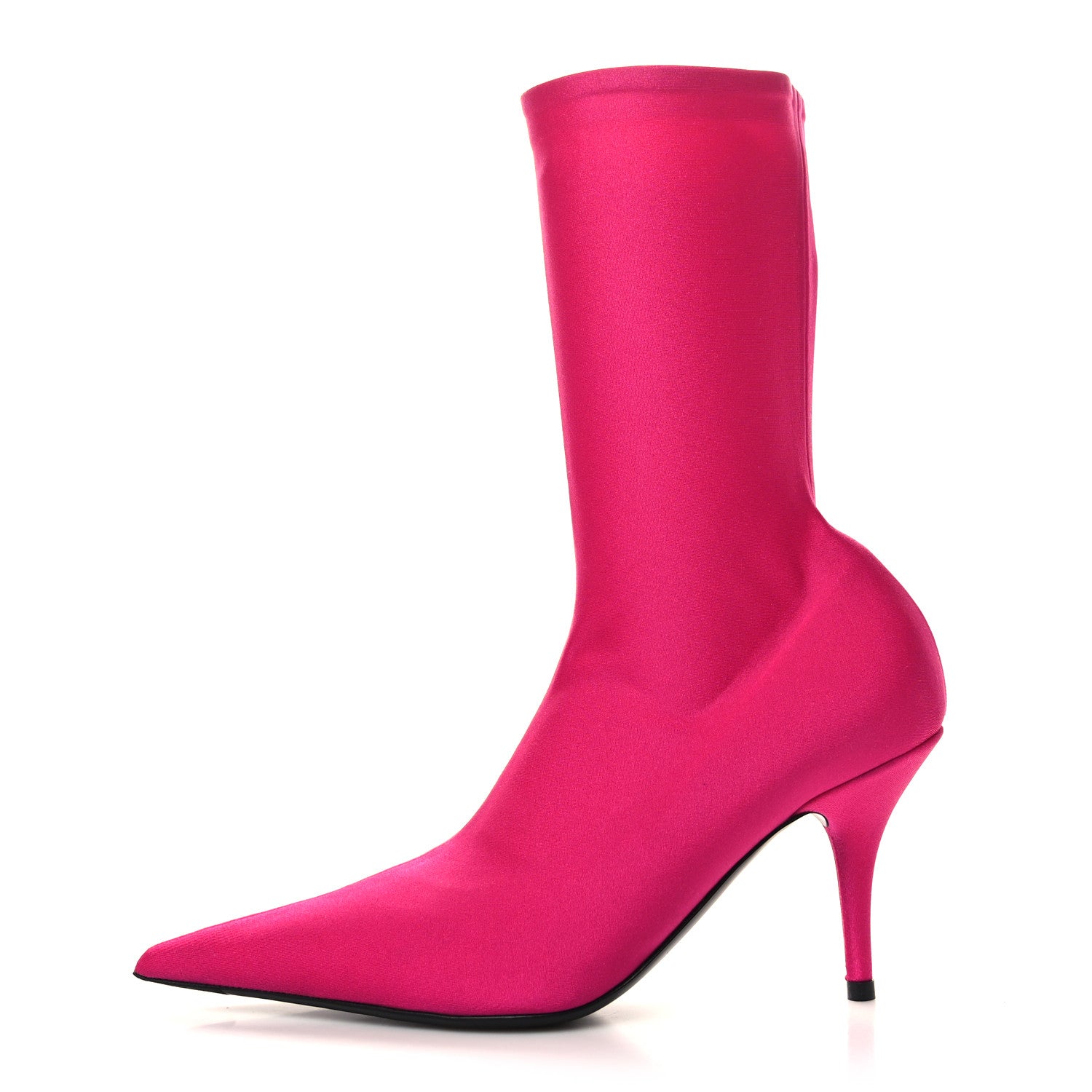 Balenciaga Matte Spandex Extreme Pointed Toe Knife 80mm Ankle Boots 37 Fluo Pink 1 of 7