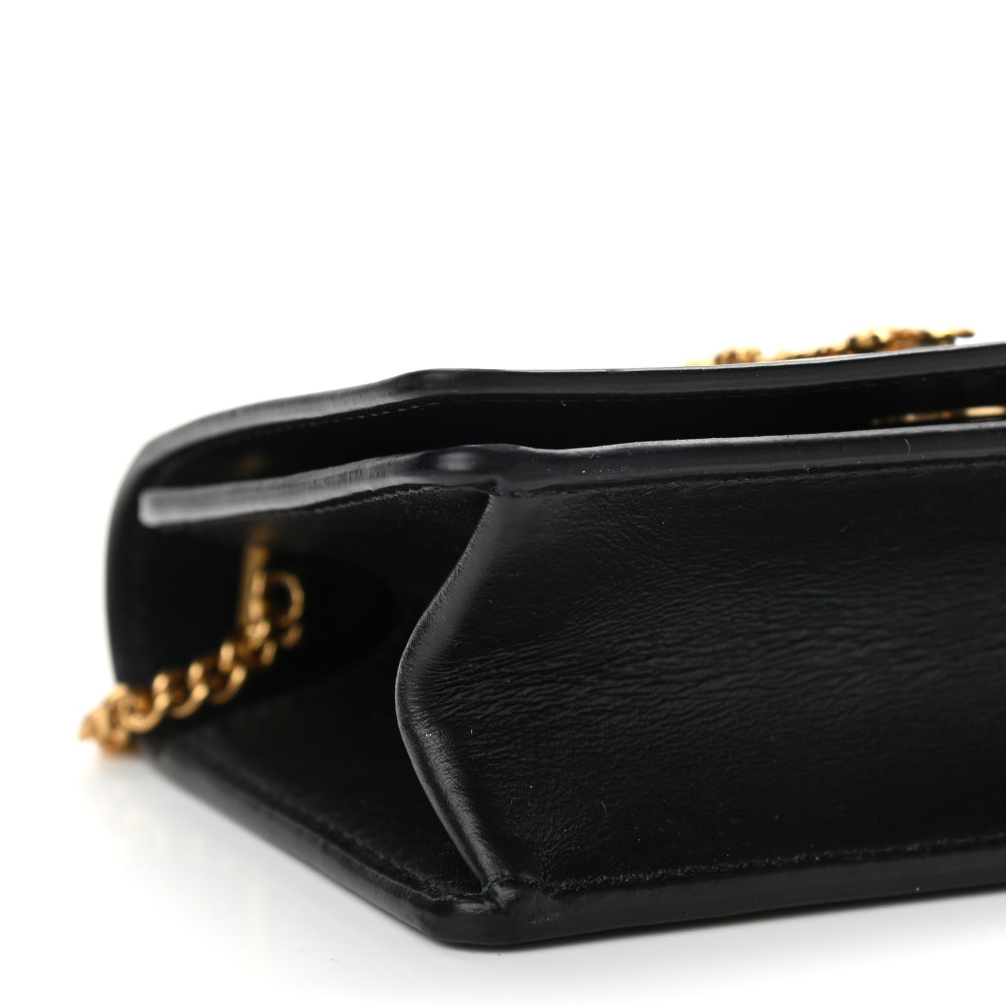 Vitello Mini Virtus Chain Clutch Black