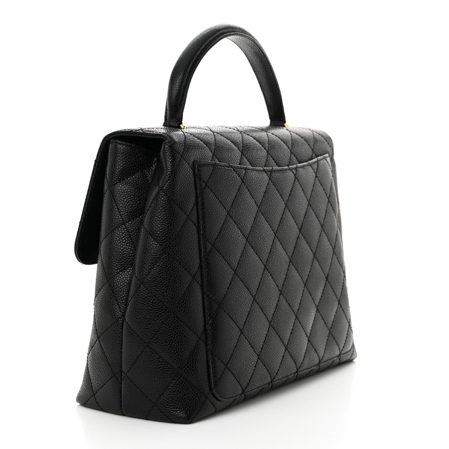Chanel Caviar Quilted Jumbo Kelly Flap Black 3 of 14