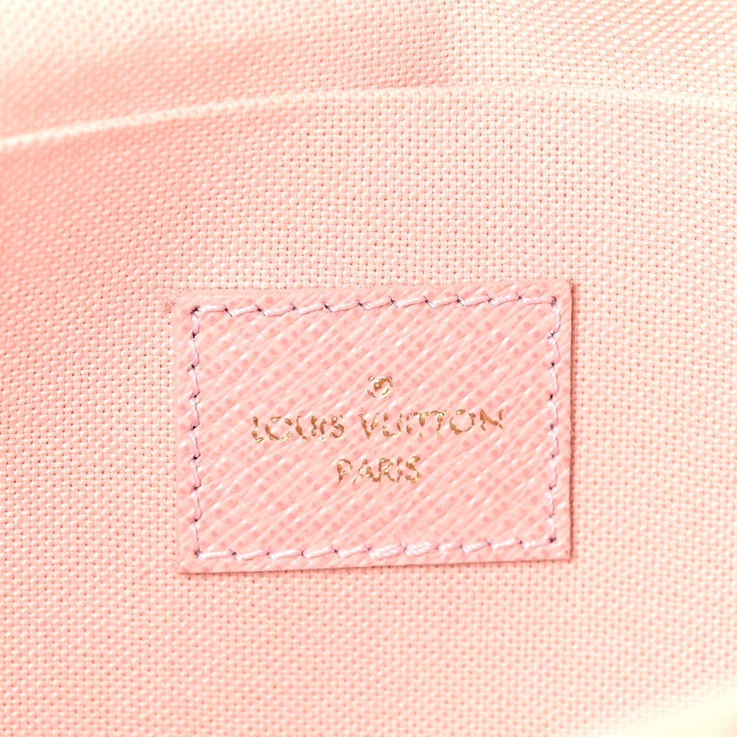 Damier Azur Pochette Felicie Chain Wallet Rose Ballerine