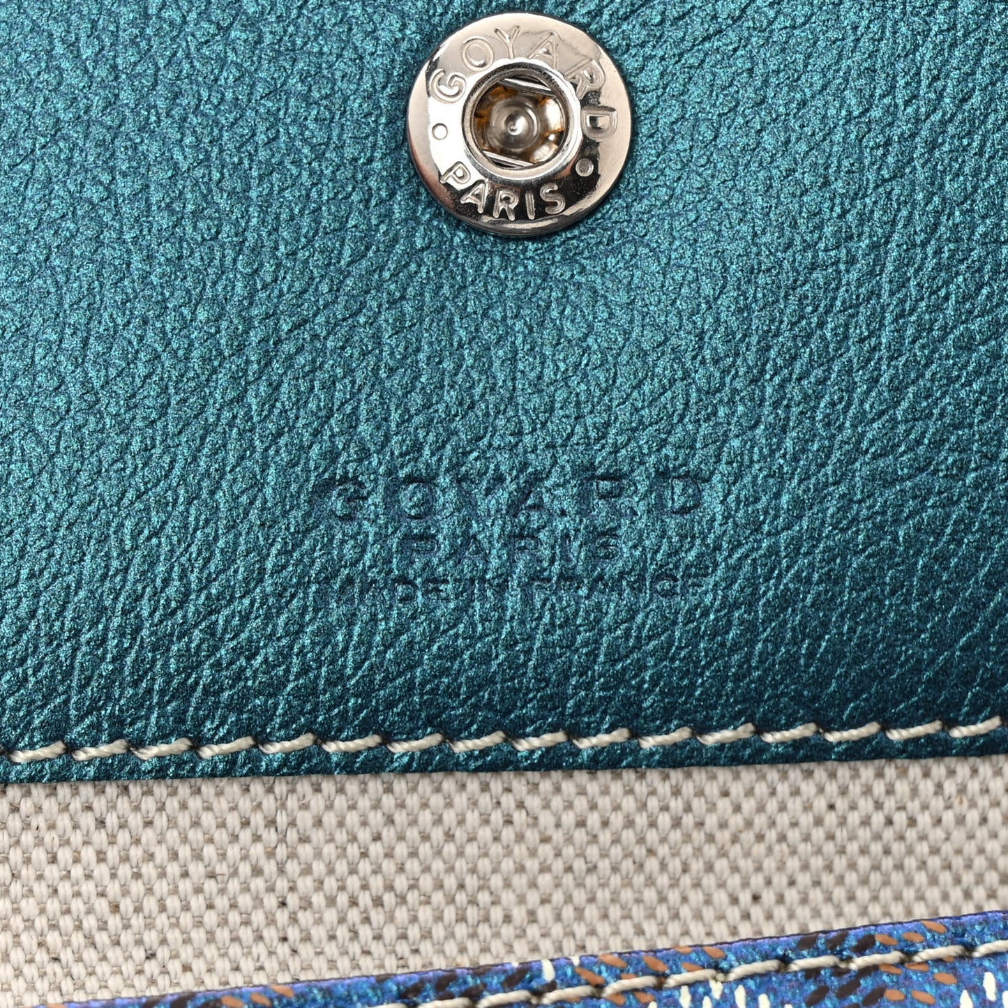 Iridescent Goyardine Saint Louis PM Pearly Blue