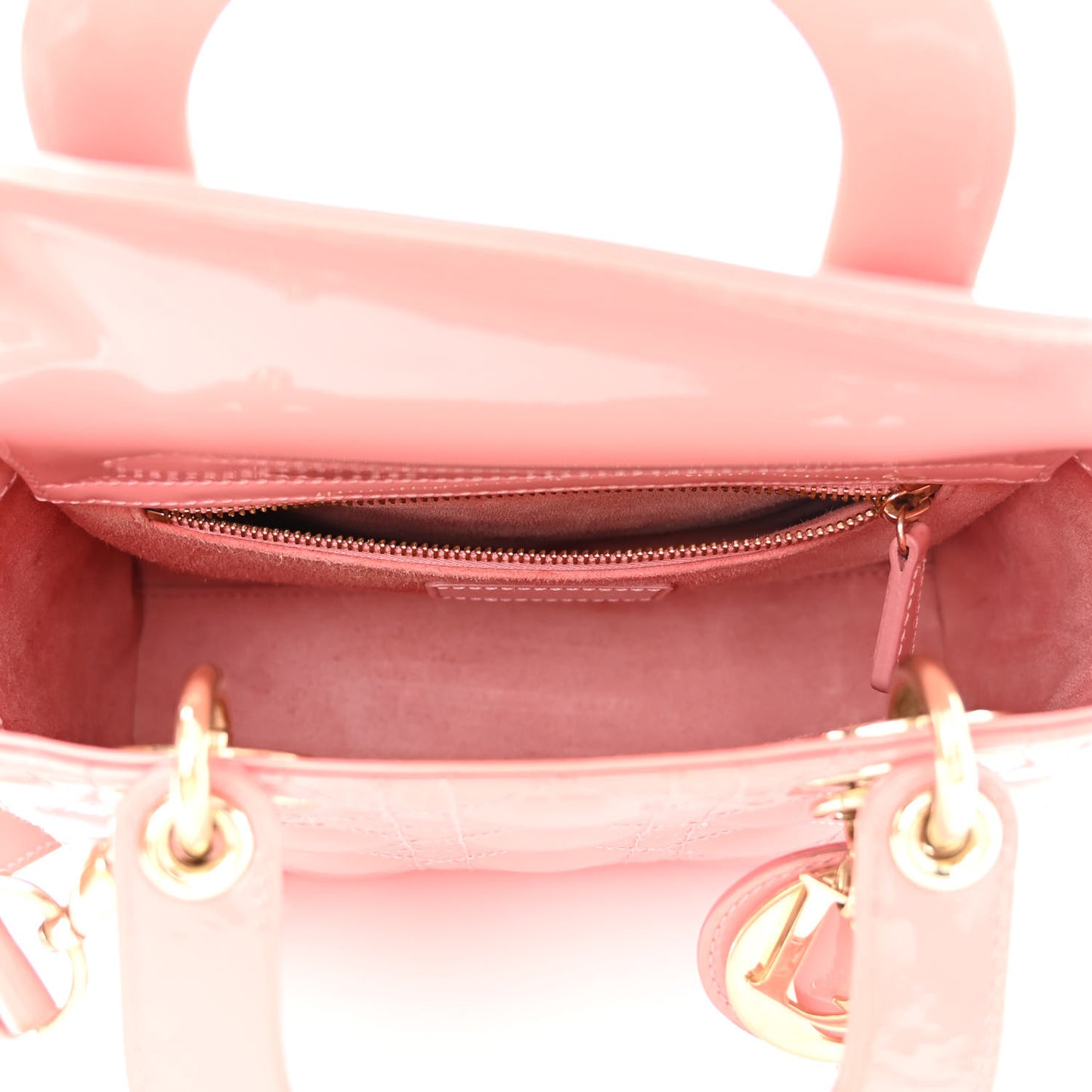 Patent Cannage Small Lady Dior Pink