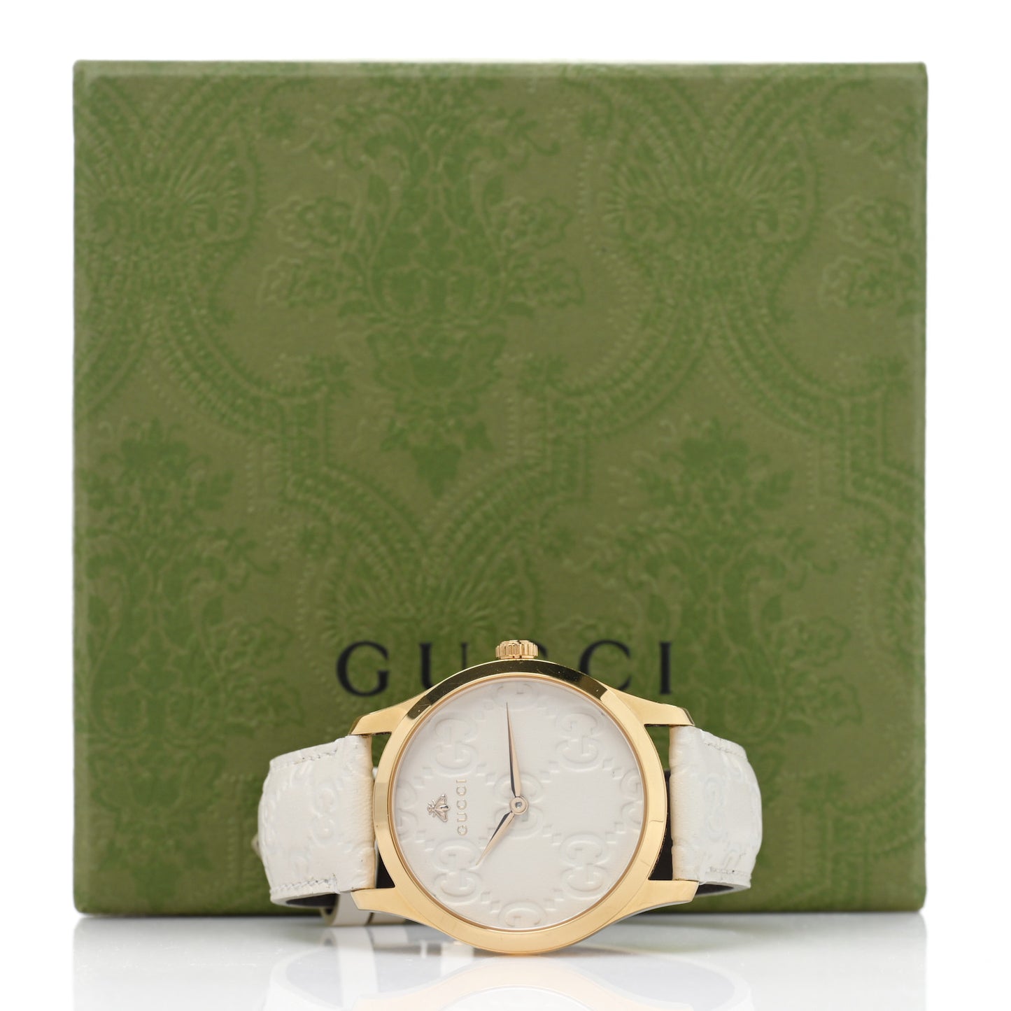 Stainless Steel Calfskin 38mm G-Timeless Quartz Watch White
