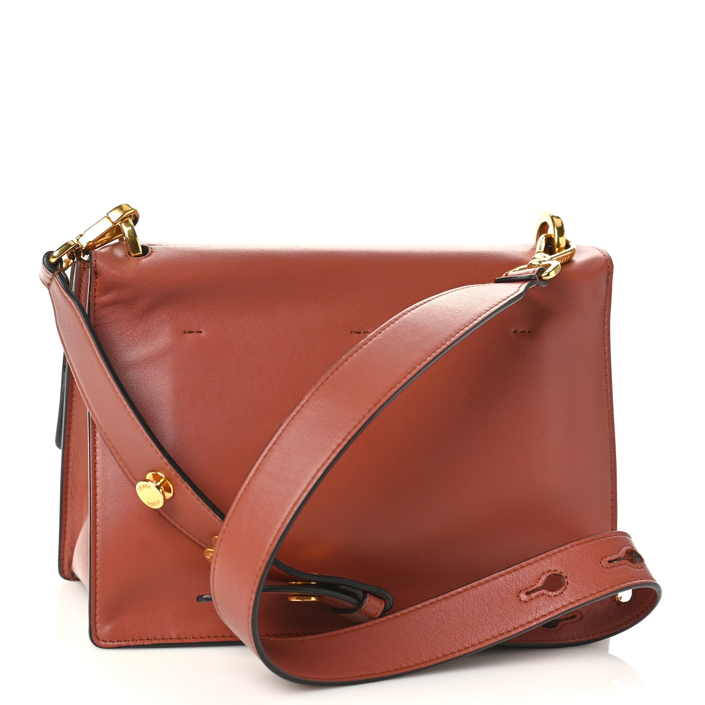 Vitello Grace Matte F is Fendi Kan U Shoulder Bag Rust