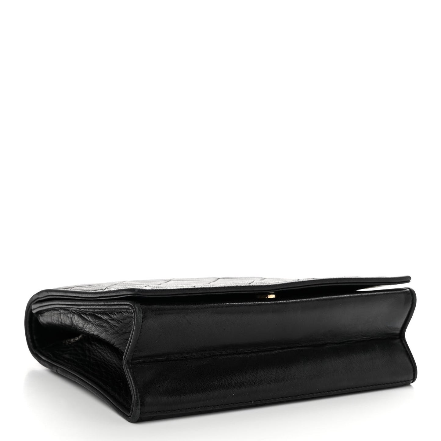 Lambskin Quilted CC Small Single Flap Black