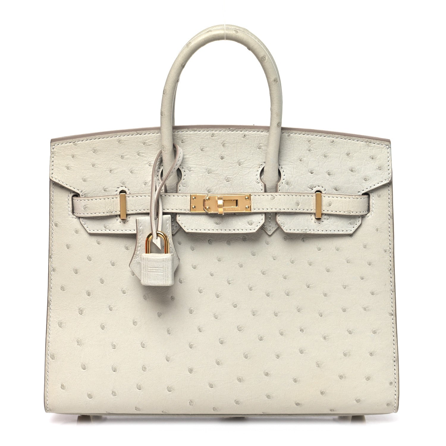 Hermes Ostrich Birkin Sellier 25 Gris Perle 1823860 – FASHIONPHILE